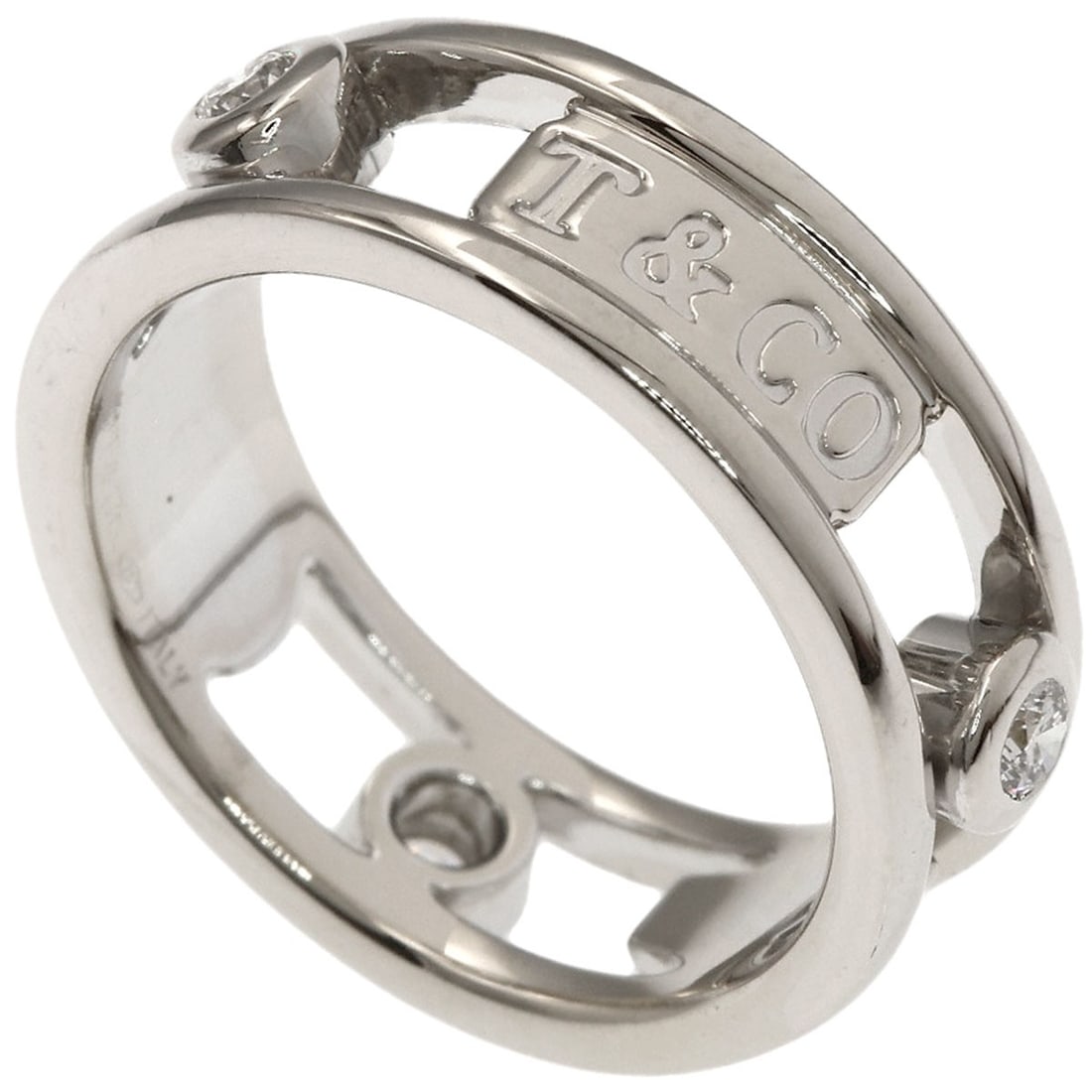 Diamond Ring Element K18 White Gold 3P Tiffany&Co 1837: Diamond Ring Element K18 White Gold 3P Tiffany&Co 1837 Tiffany&Co's iconic 1837 style ring boasts a striking silver metal exterior, while its K18 white gold interior shines with a touch of elegance.