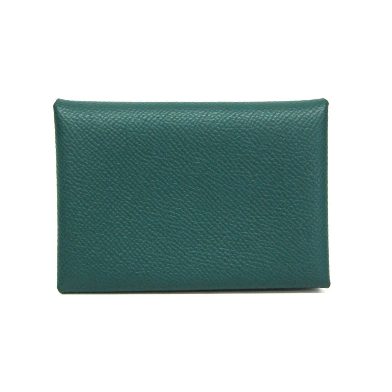 Epsom Leather Card Case Hermes: Epsom Leather Card Case Hermes Epsom leather card case from Hermes, a French luxury brand, with a unique green color and sleek design. Made from high-quality Epsom leather, this card case measures