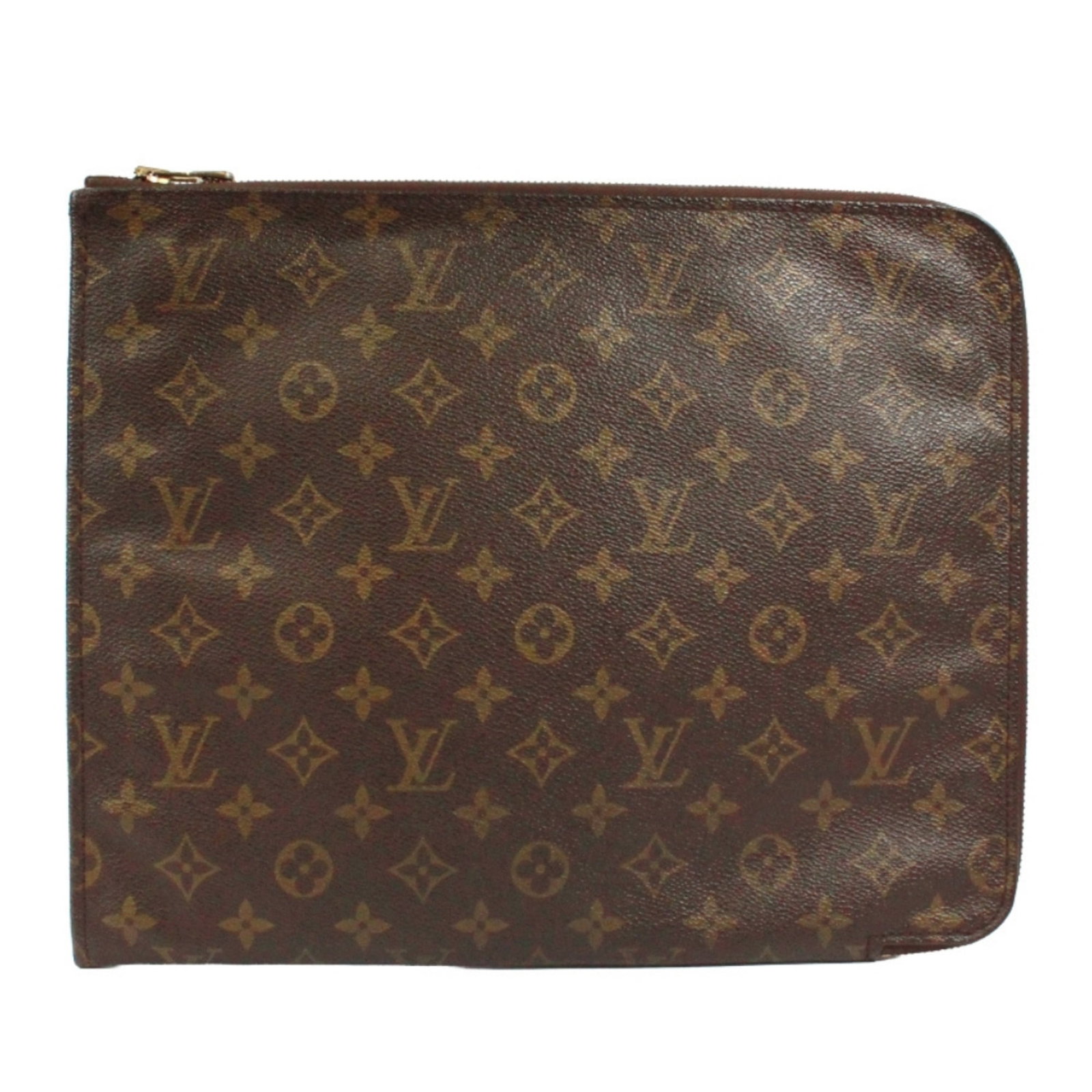Vuitton Monogram Clutch Bag Louis: Vuitton Monogram Clutch Bag Louis The Vuitton Monogram Clutch Bag Louis is a classic design from Louis Vuitton, featuring the iconic monogram pattern in rich brown. This clutch bag measures 27cm x