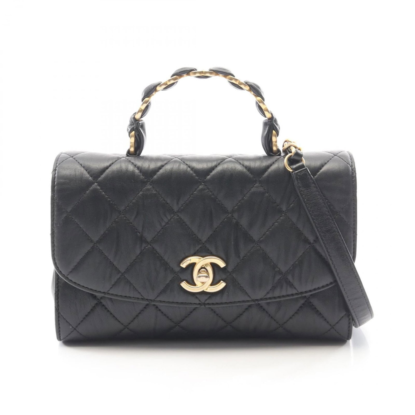Shoulder Bag Leather Handbag Chanel: Shoulder Bag Leather Handbag Chanel Black leather shoulder bag with gold hardware from Chanel, measuring 15cm x 22cm x 8cm. This classic design showcases the timeless elegance of the brand's signature