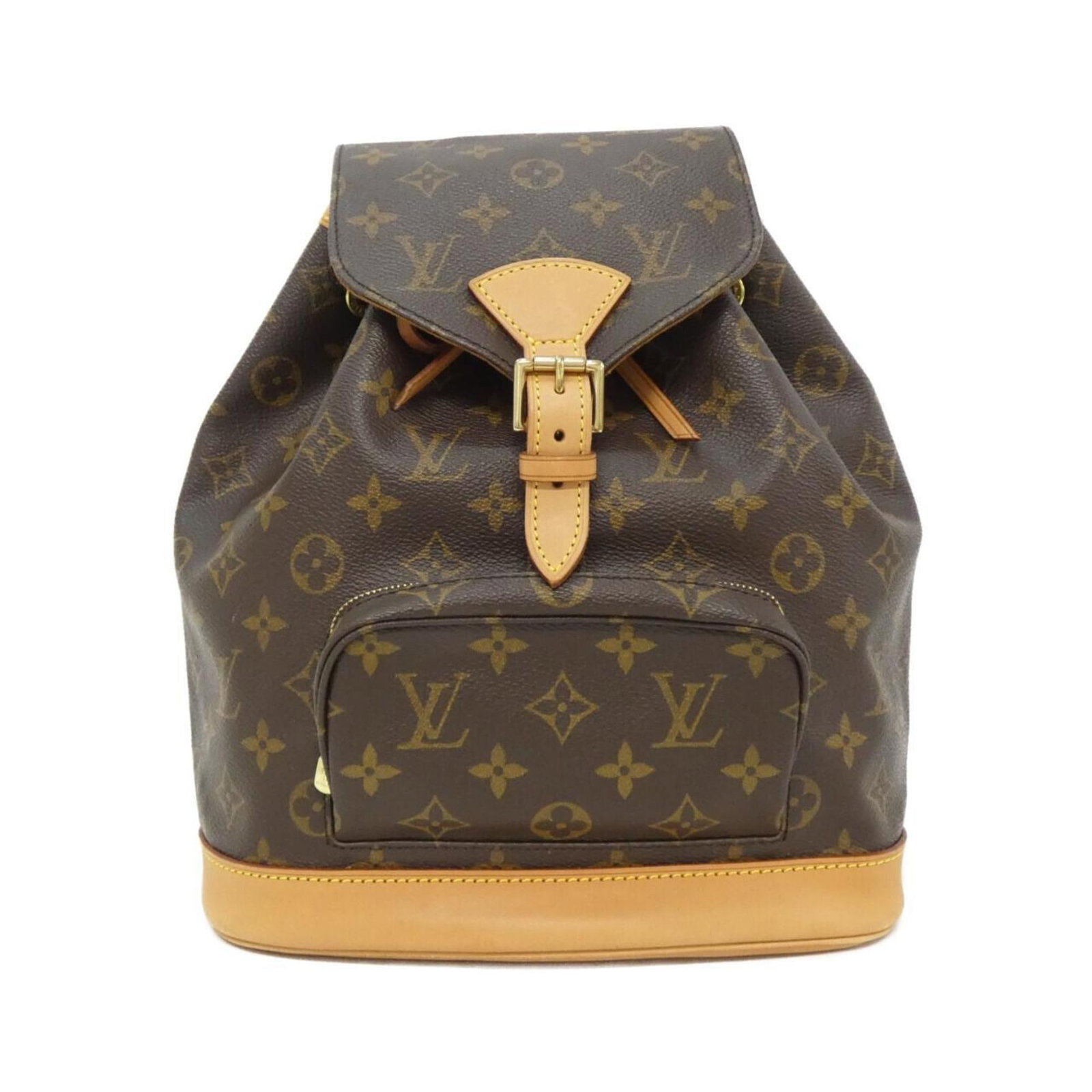 Backpack Coated Canvas Louis Vuitton: Backpack Coated Canvas Louis Vuitton Coated canvas backpack with iconic Monogram pattern, featuring gold hardware and a sturdy design. This 29cm x 25cm x 12cm backpack is made from high-quality