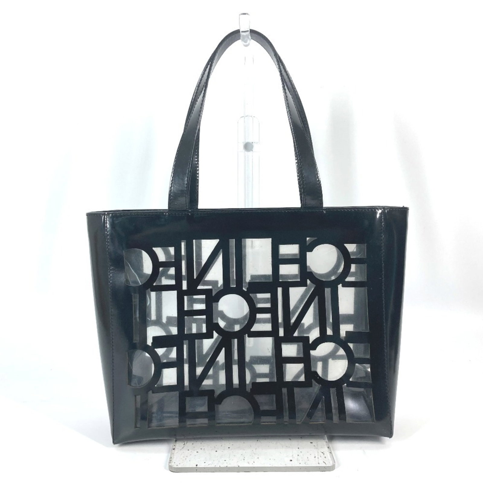 Celine Vinyl Tote Bag: Celine Vinyl Tote Bag Black Celine vinyl tote bag with a sleek 22cm x 26.5cm x 9cm design, perfect for everyday use. Made from high-quality vinyl material, this stylish shoulder bag features a