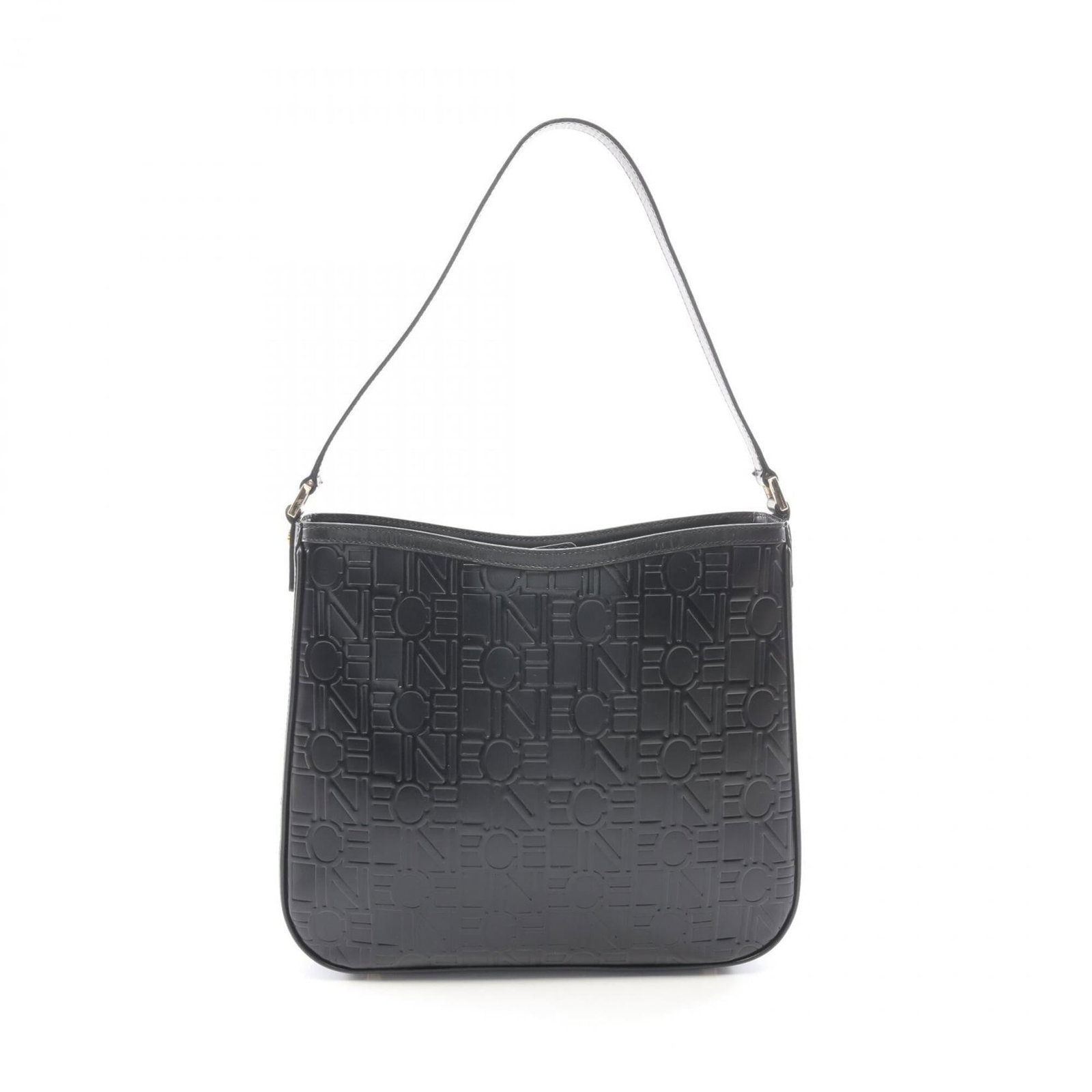 Handbag Leather Shoulder Bag Celine: Handbag Leather Shoulder Bag Celine This Celine leather shoulder bag boasts a sleek black design, measuring 25cm x 29cm x 6cm. The bag's high-quality leather construction provides a durable and