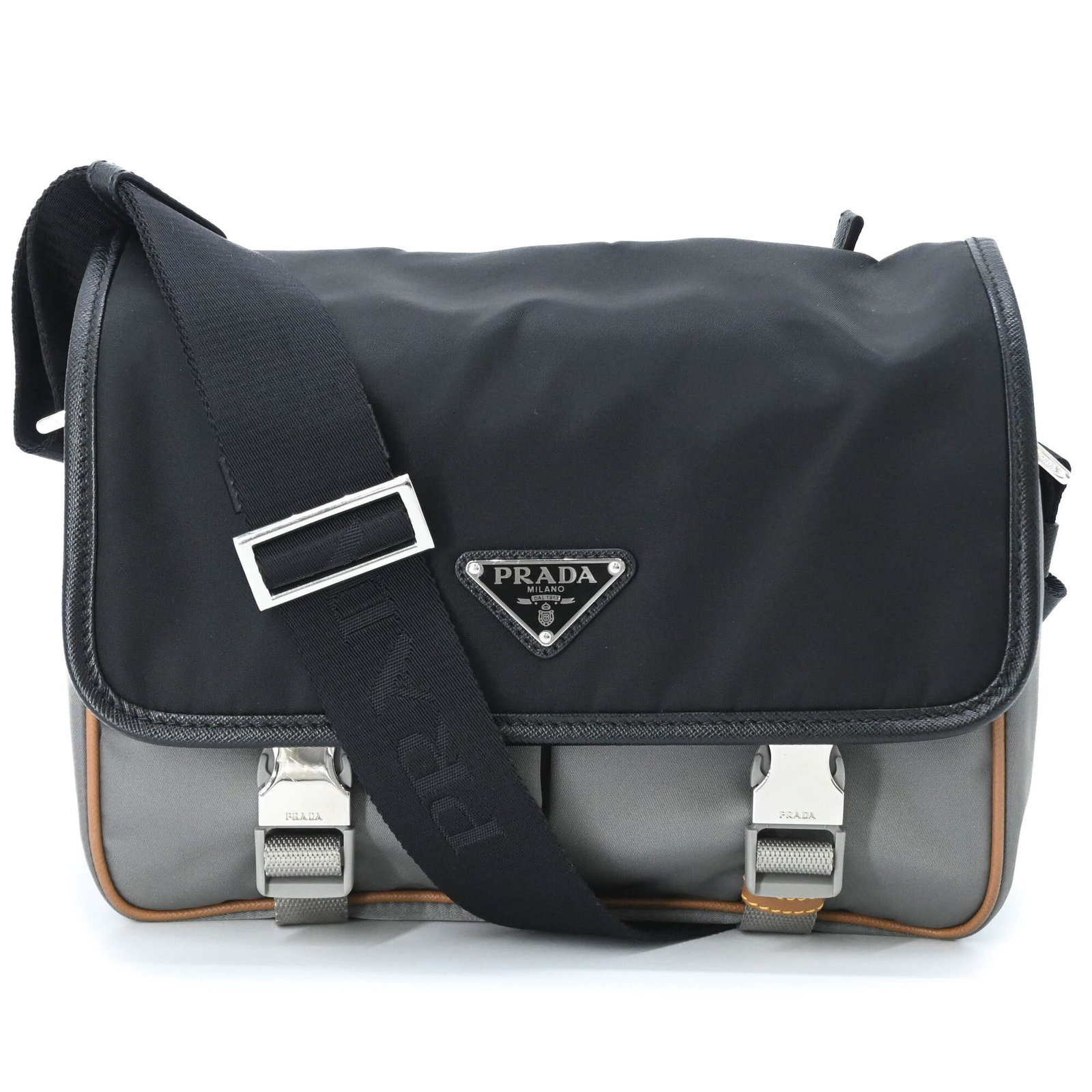 Shoulder Bag Nylon Leather Prada - 2