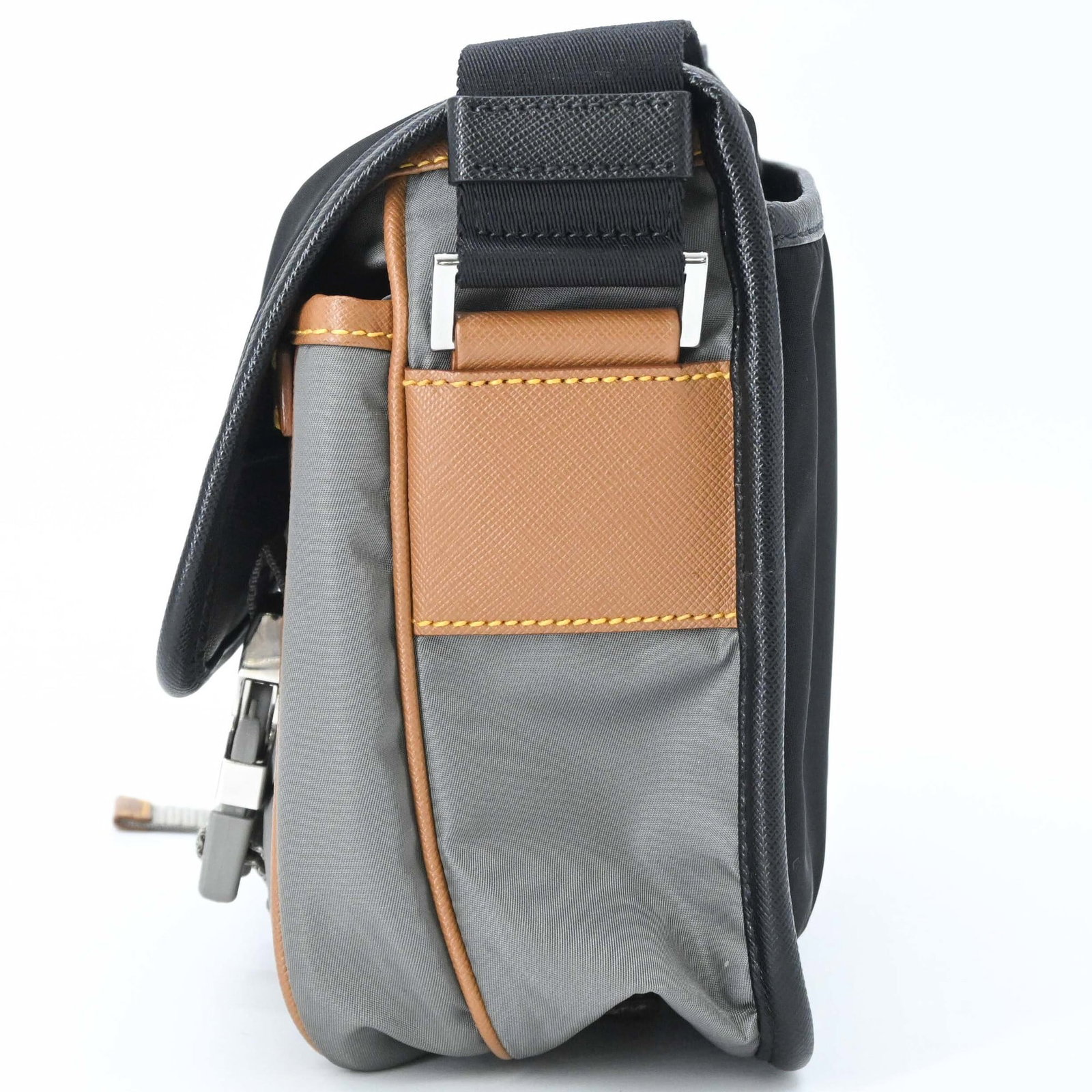 Shoulder Bag Nylon Leather Prada - 5