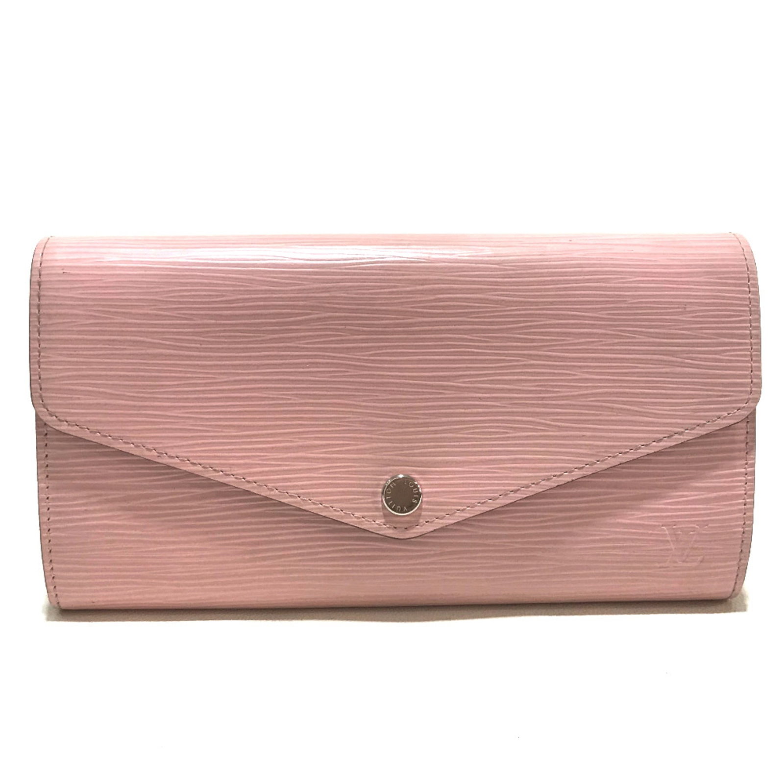 Louis Vuitton Wallet (Bi-Fold) Leather: Louis Vuitton Wallet (Bi-Fold) Leather Pink Leather Bi-Fold Wallet from Louis Vuitton. This bi-fold wallet features a signature and measures 18.8cm x 10.2cm. Made from high-quality leather, it has