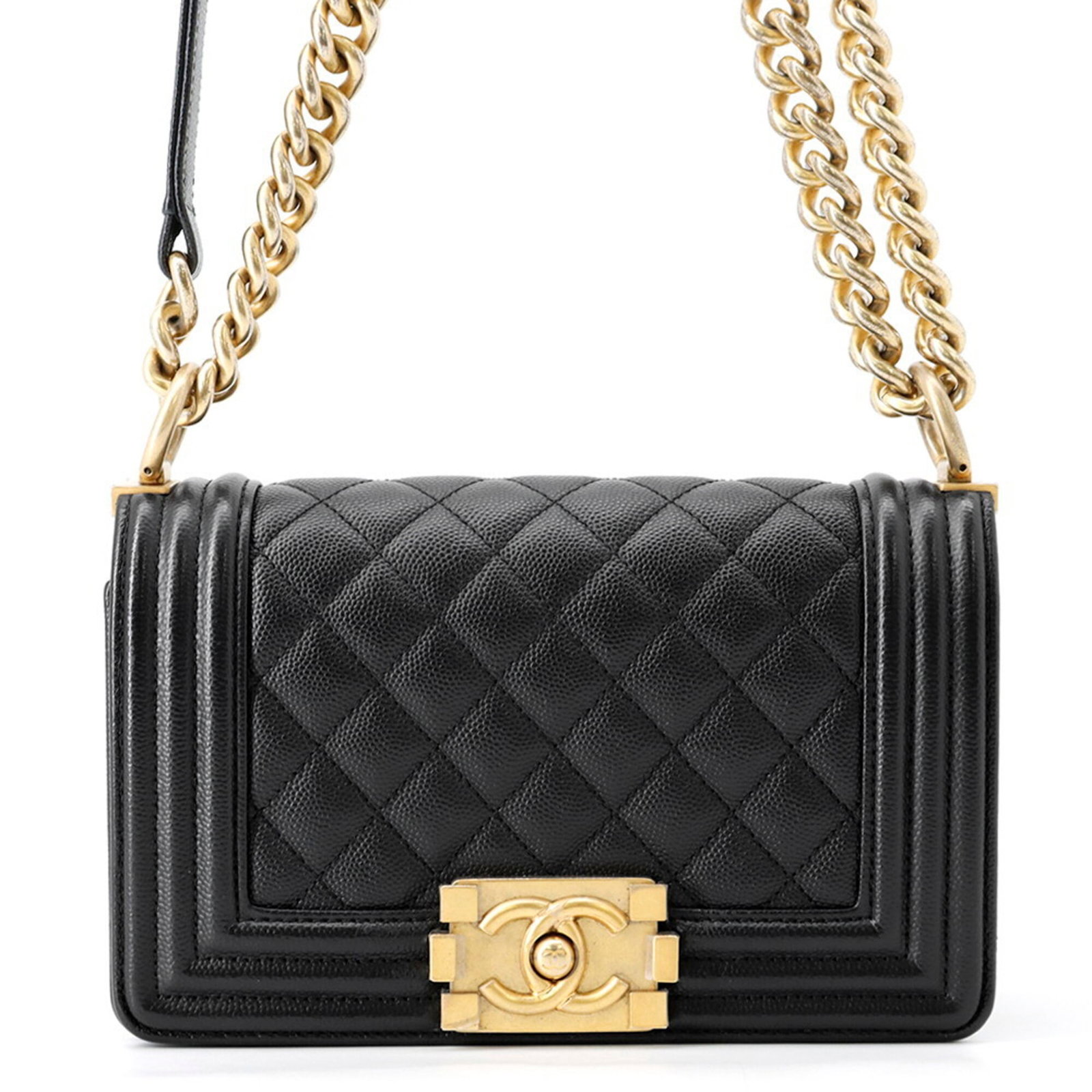 Calfskin Grained Shoulder Bag Handbag: Calfskin Grained Shoulder Bag Handbag Calfskin Grained Shoulder Bag Handbag from Chanel is crafted from high-quality, grained calfskin, giving it a distinctive texture and luxurious feel. The classic
