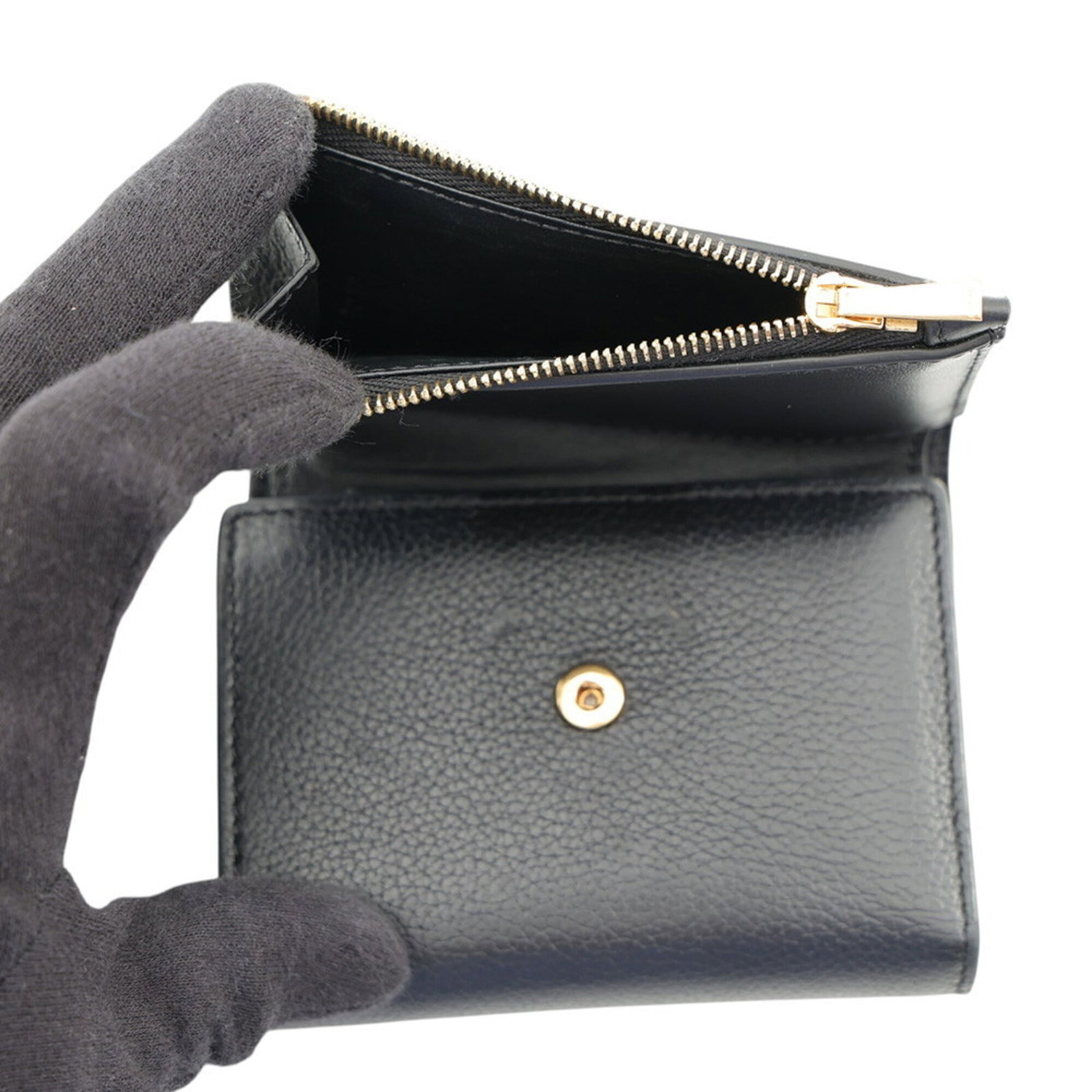 Celine Leather Wallet Fold - 6