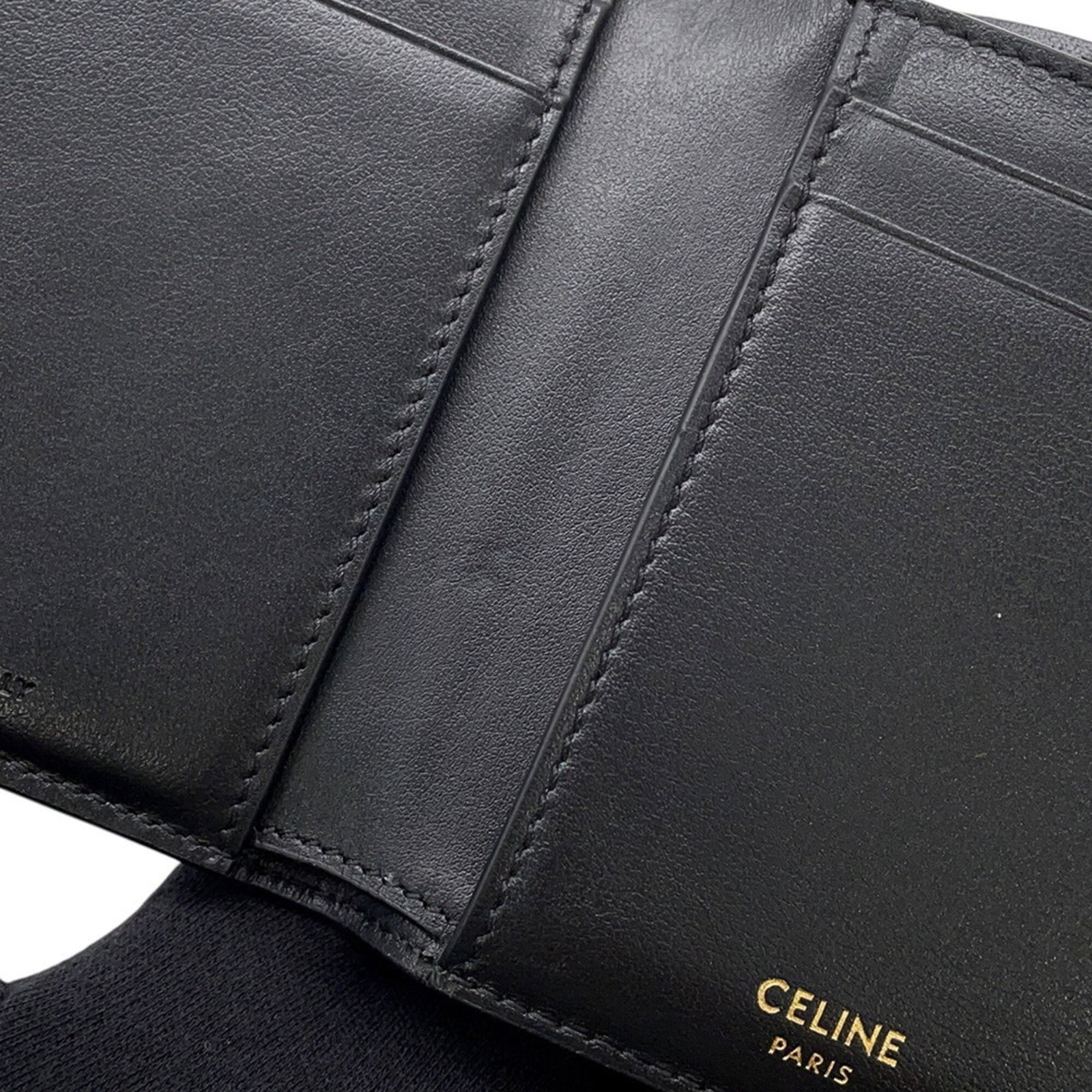 Celine Leather Wallet Fold - 9