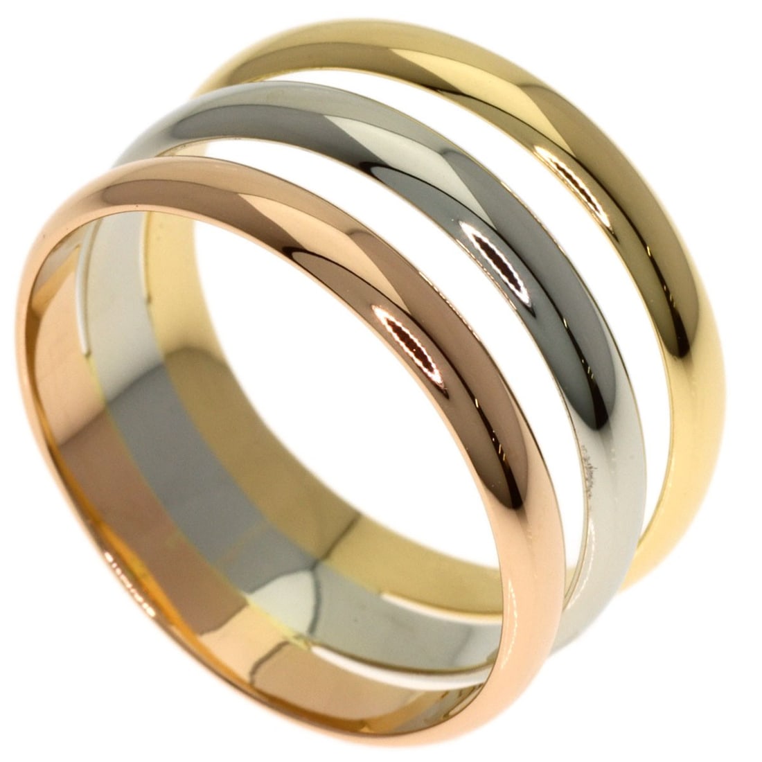 Cartier 3 Colors #52 Ring K18 Yellow Gold 18K Pink Gold: Cartier 3 Colors #52 Ring K18 Yellow Gold 18K Pink Gold K18 Yellow Gold 18K Pink Gold Cartier Ring in 3 Colors #52, featuring a unique three-tone design, is a striking piece of jewelry. Made from