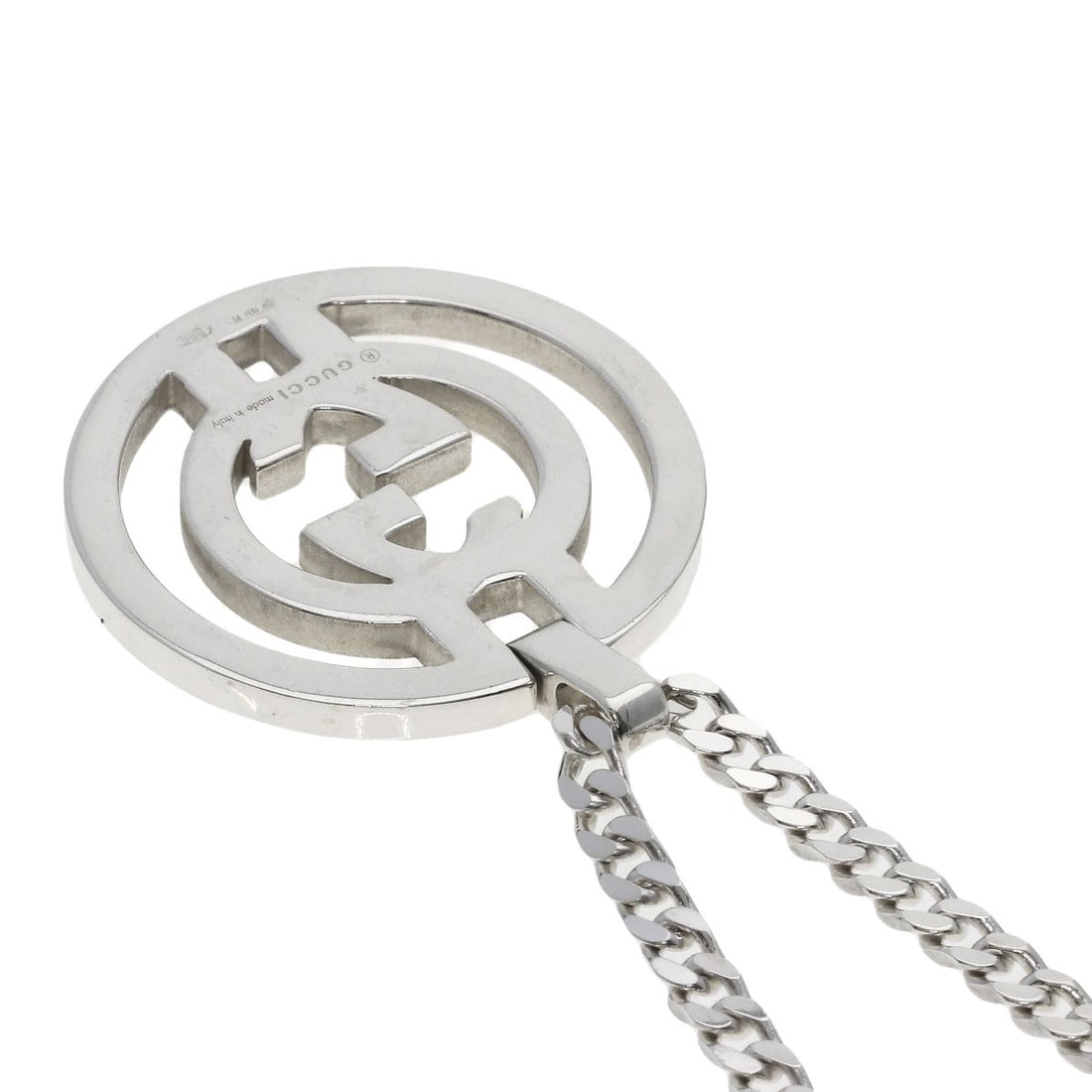 Silver Interlocking Gucci Necklace - 2