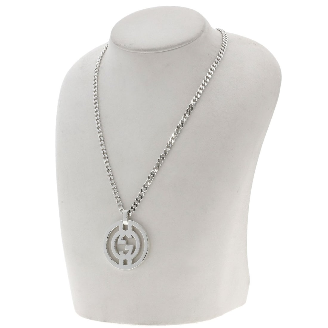 Silver Interlocking Gucci Necklace - 5
