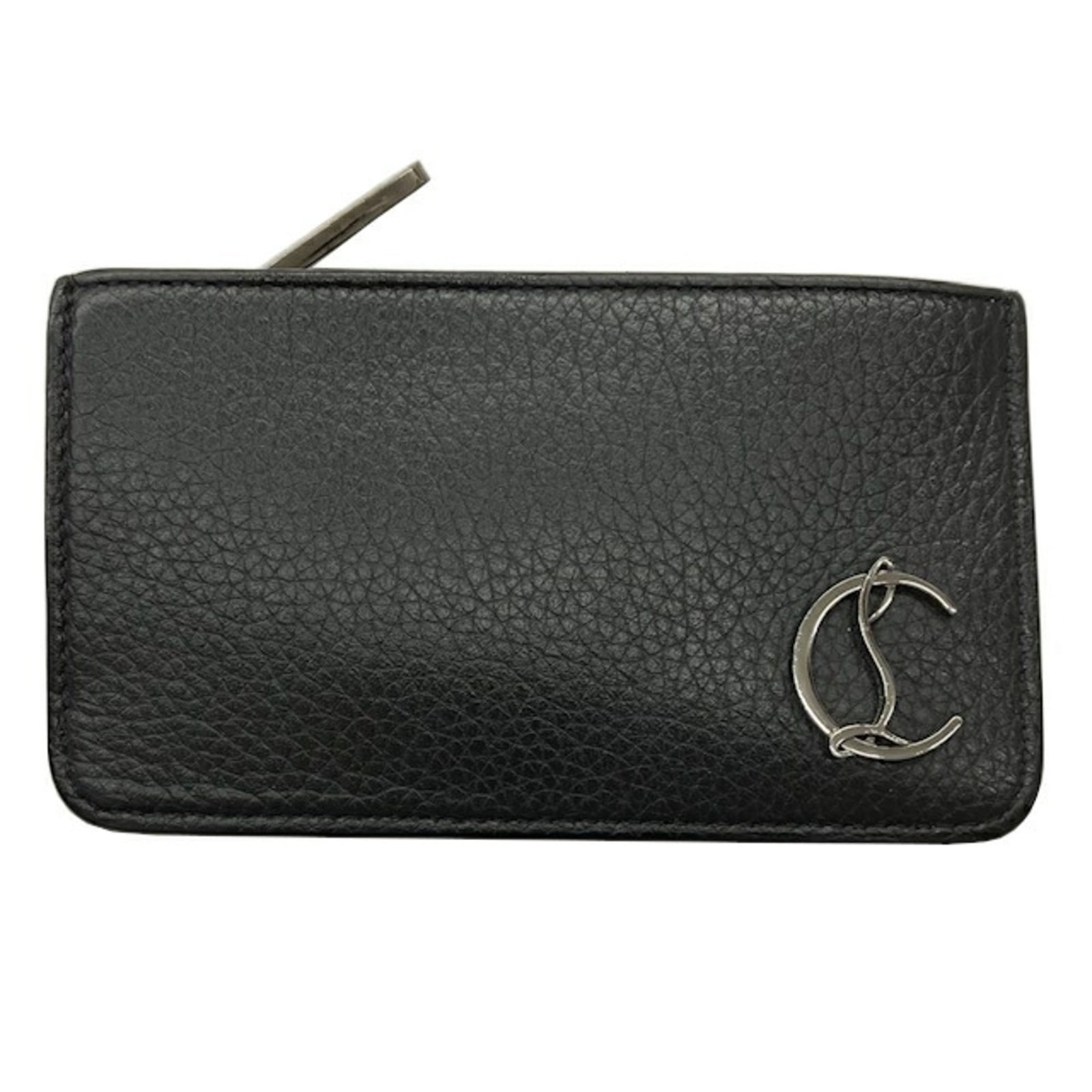 Christian Louboutin Coin Purse/ Coin Case Leather: Christian Louboutin Coin Purse/ Coin Case Leather The Christian Louboutin Coin Purse is a sleek and sophisticated leather accessory, featuring a classic design with a signature red sole. Made from