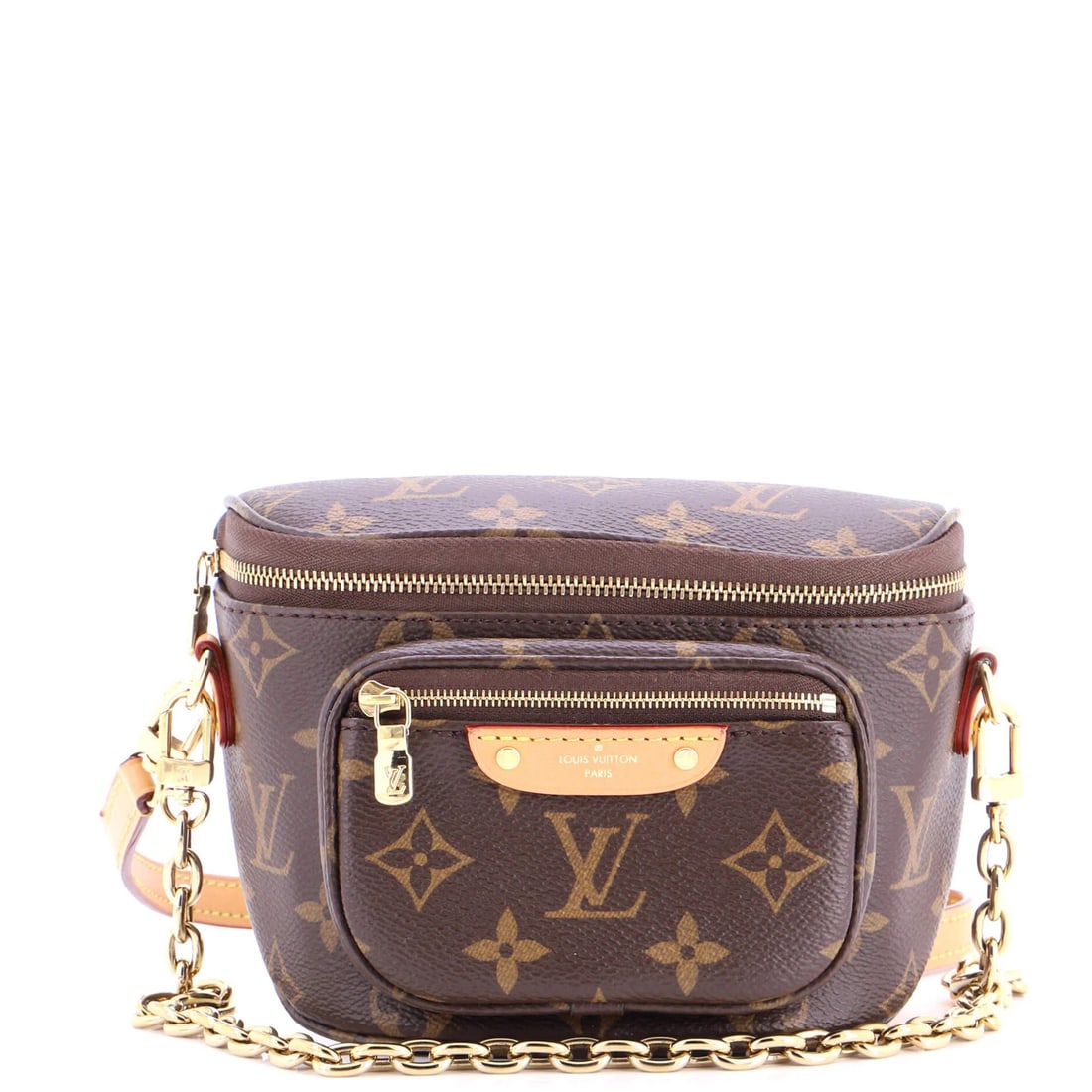Mini Canvas Monogram Bum Bag Louis Vuitton: Mini Canvas Monogram Bum Bag Louis Vuitton Mini Canvas Monogram Bum Bag in Brown with Gold Hardware, featuring a classic Louis Vuitton design. This mini canvas bag boasts a timeless look with its