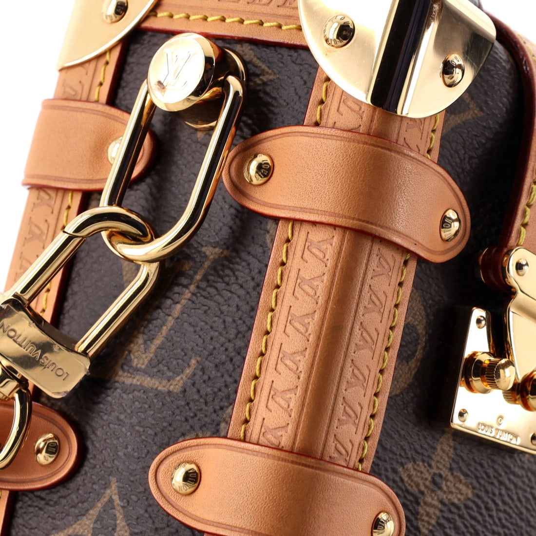 Side trunk Louis Vuitton handbag monogram canvas - 6