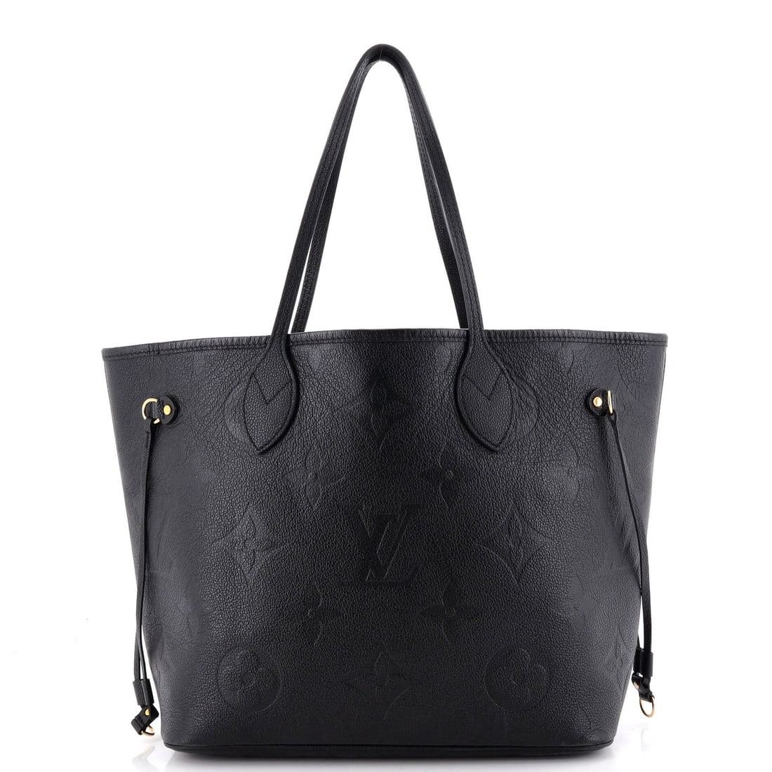 Neverfull Louis Vuitton Giant Empreinte Monogram MM Tote NM: Neverfull Louis Vuitton Giant Empreinte Monogram MM Tote NM Black Giant Empreinte Monogram MM Tote from Louis Vuitton, featuring a classic design with a signature MM monogram pattern. This Neverfull