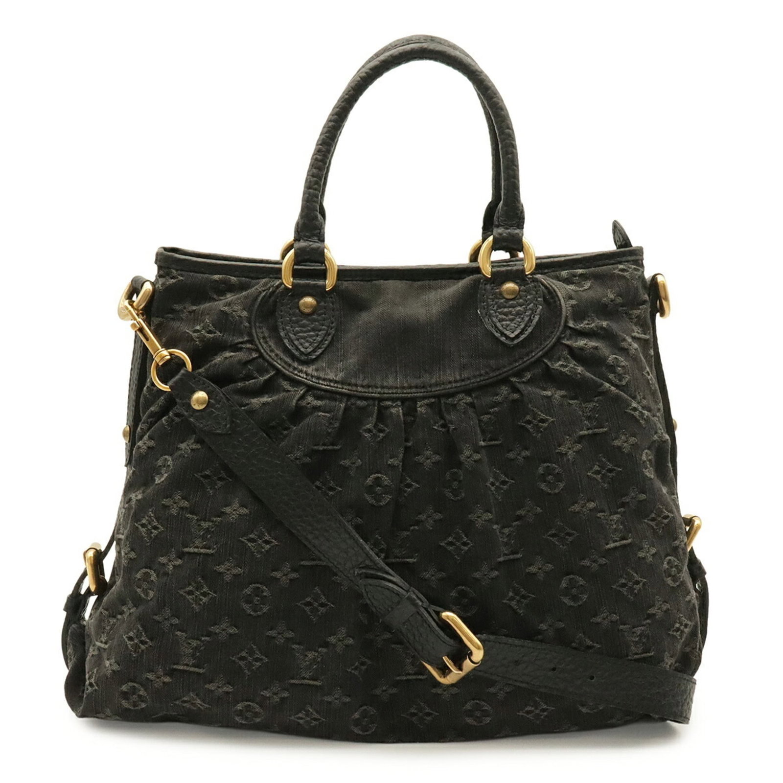 Louis Vuitton Canvas Denim Tote Bag Shoulder: Louis Vuitton Canvas Denim Tote Bag Shoulder Louis Vuitton Canvas Denim Tote Bag Shoulder in Noir features a unique blend of denim and canvas materials, showcasing the iconic brand's signature style.