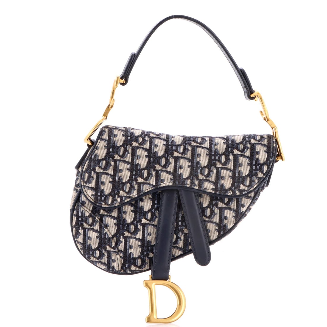 Canvas Oblique Christian Dior Saddle Mini: Canvas Oblique Christian Dior Saddle Mini Canvas Oblique Christian Dior Saddle Mini - A stylish and compact shoulder bag with a classic oblique design, featuring a canvas exterior in a vibrant blue