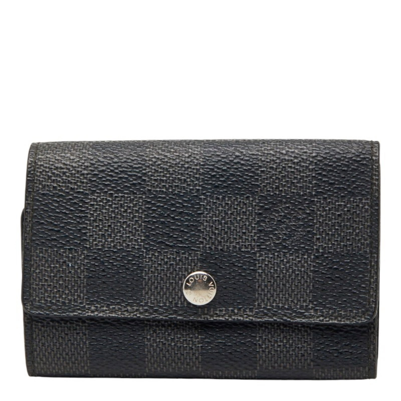 Louis Vuitton Keycase Pvc Leather: Louis Vuitton Keycase Pvc Leather This Louis Vuitton Keycase Pvc Leather is a compact and stylish accessory, measuring 7cm x 10.5cm x 1cm, featuring a combination of PVC and leather materials. The