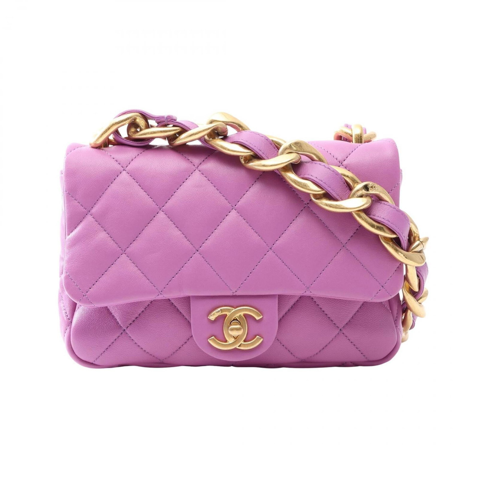 Shoulder Bag Leather Handbag Chanel: Shoulder Bag Leather Handbag Chanel The Chanel Shoulder Bag is a stylish and sophisticated accessory made from high-quality lambskin leather. Its rich purple color and sleek design make it a