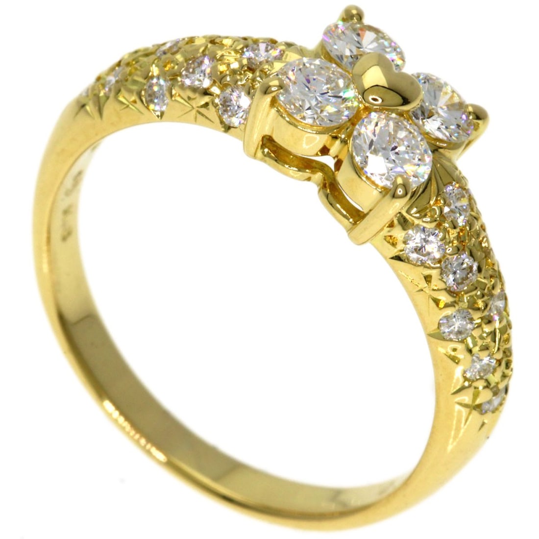 K18 Yellow Gold Diamond Ring Tasaki: K18 Yellow Gold Diamond Ring Tasaki K18 Yellow Gold Diamond Ring Tasaki boasts a striking gold metal exterior, featuring a total carat weight of 0.56ct and a high purity of K18, ensuring a luxurious