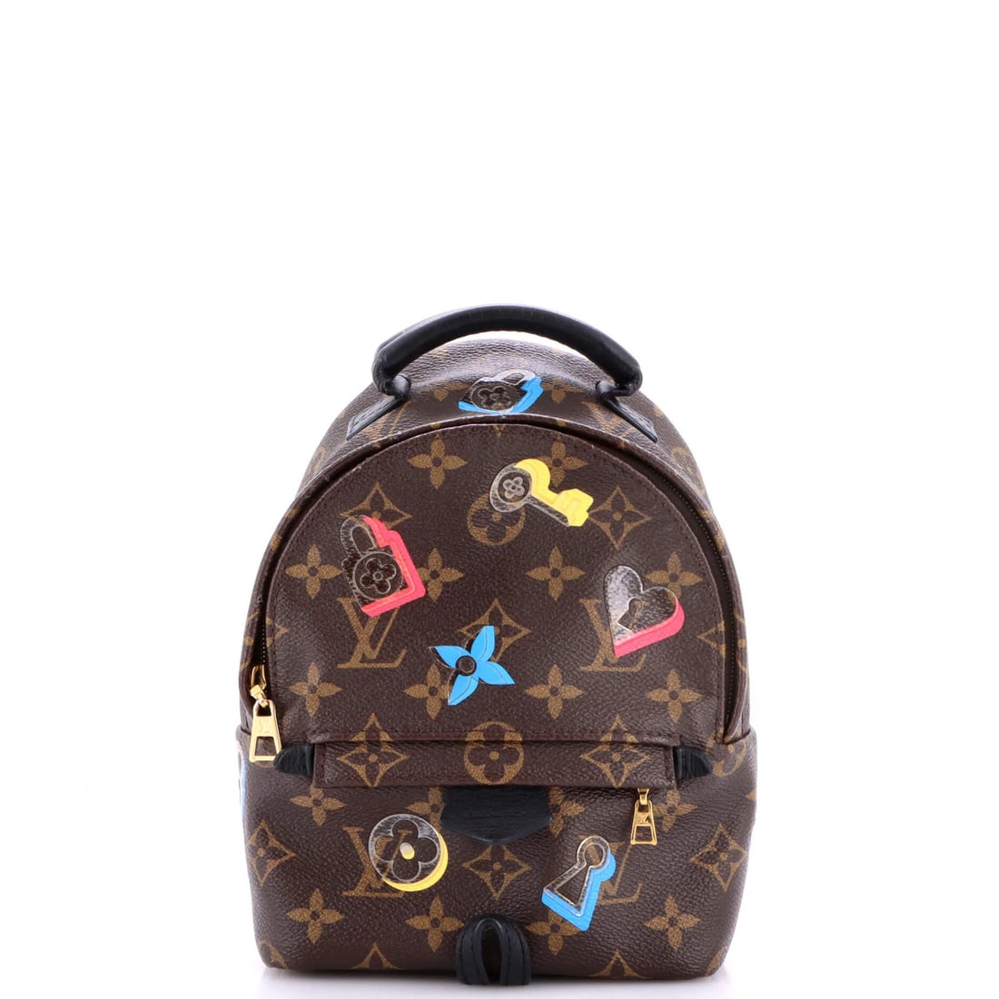 Limited Edition Palm Springs Love Lock Monogram Canvas Louis Vuitton: Limited Edition Palm Springs Love Lock Monogram Canvas Louis Vuitton The Palm Springs Love Lock Monogram Canvas Louis Vuitton Mini Backpack boasts a unique combination of style and limited edition