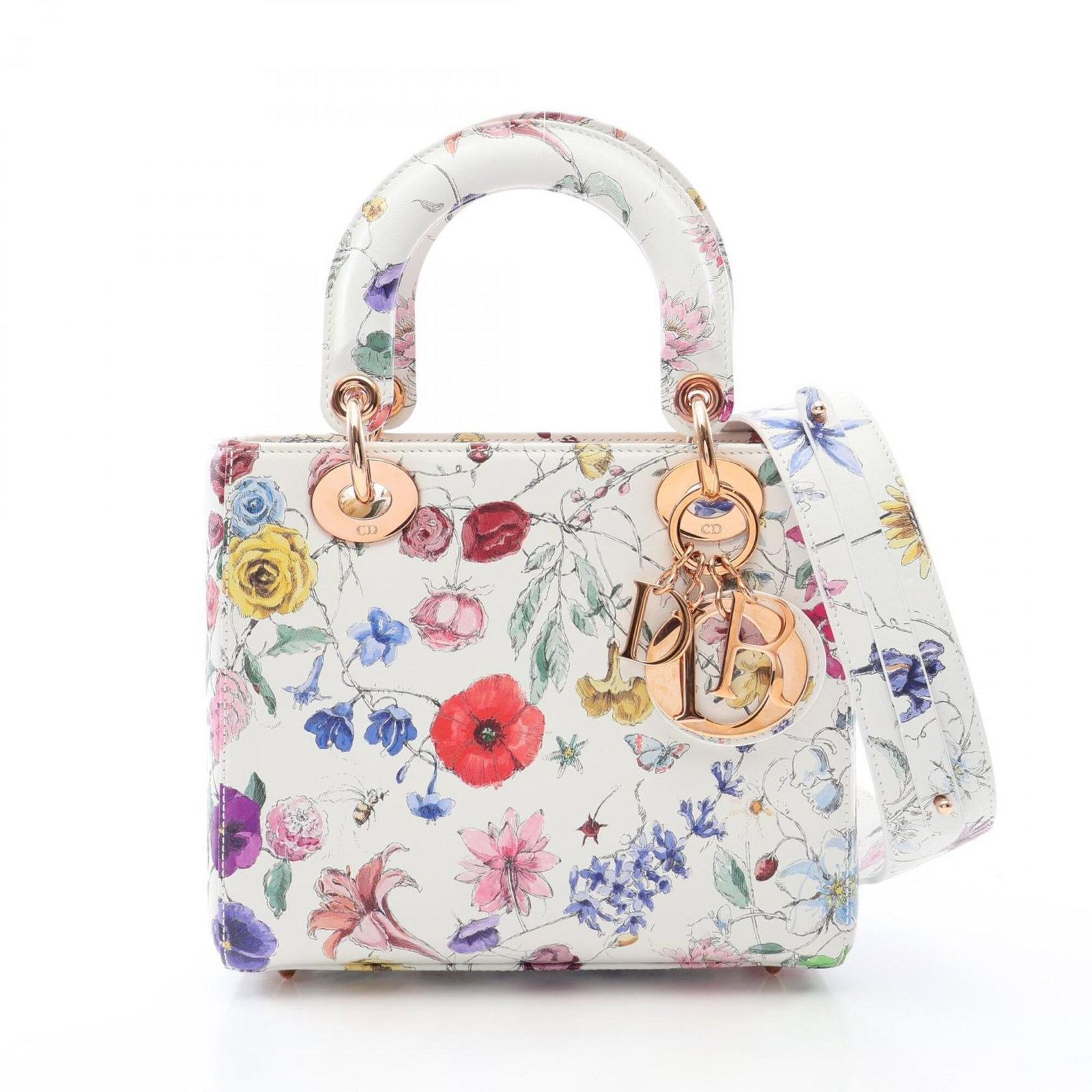 Handbag Leather Dior Christian: Handbag Leather Dior Christian Leather handbag from Christian Dior, featuring a multi-color and white design. Measuring 17cm x 20cm x 8cm, this bag is made of high-quality leather and has a
