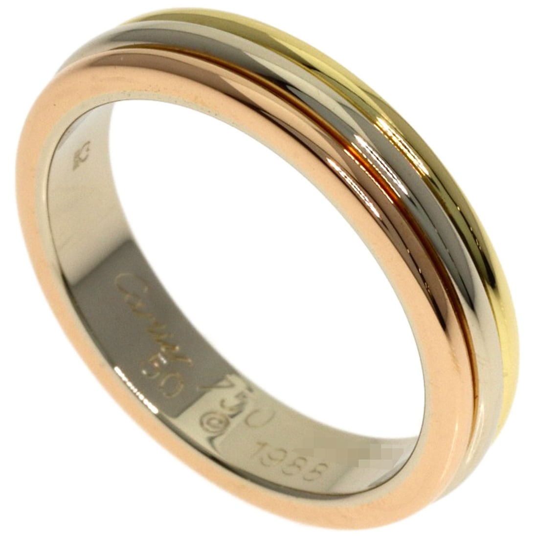 Cartier Vendome #50 Ring K18 Yellow Gold K18 White Gold: Cartier Vendome #50 Ring K18 Yellow Gold K18 White Gold Cartier's iconic Vendome #50 Ring is a masterpiece of K18 yellow gold craftsmanship, boasting a sleek and sophisticated design that exudes elega