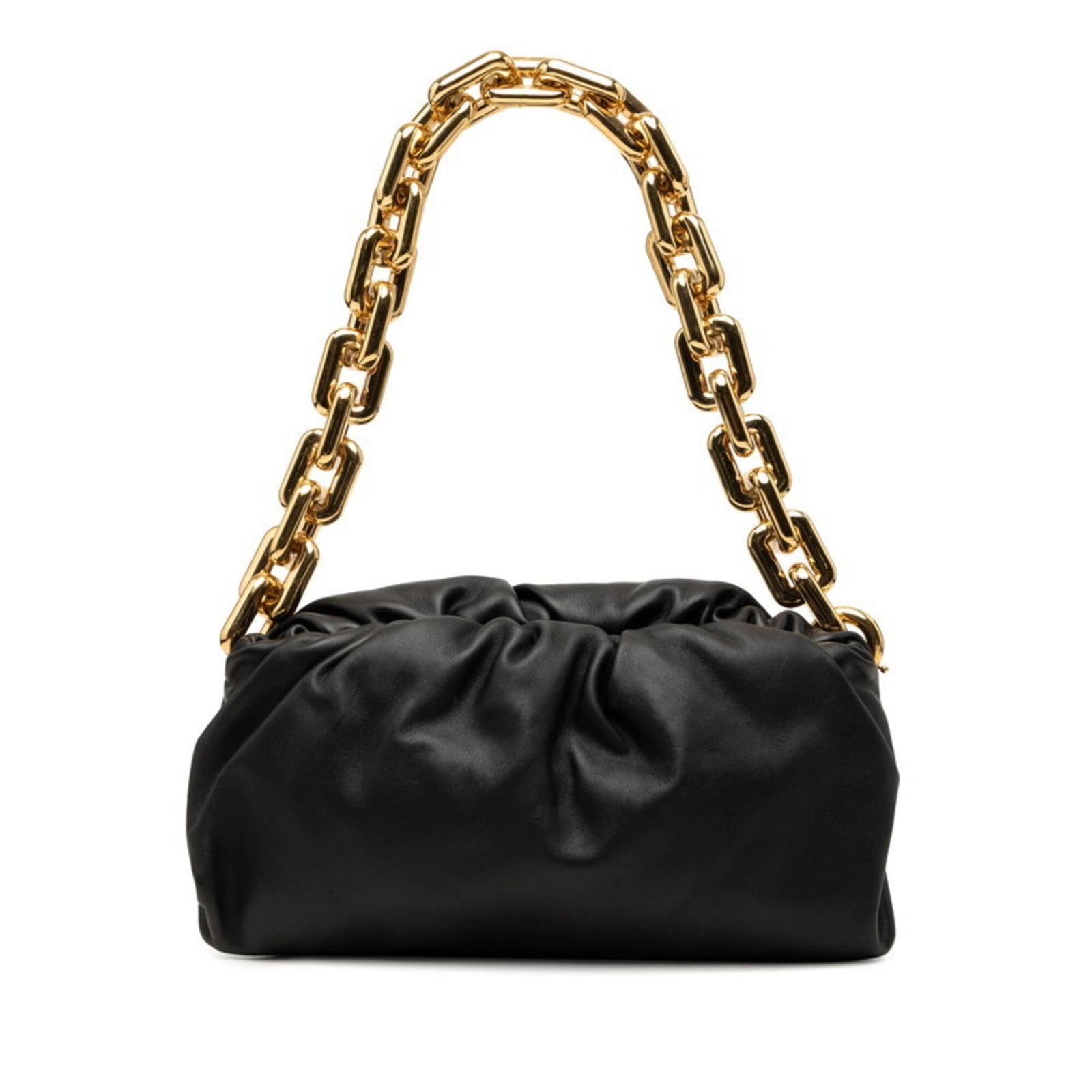 Veneta Leather Handbag: Veneta Leather Handbag The Veneta Leather Handbag features a sleek black leather exterior, with a signature that bears a mark of the brand. Made from high-quality leather, this handbag measures 18cm