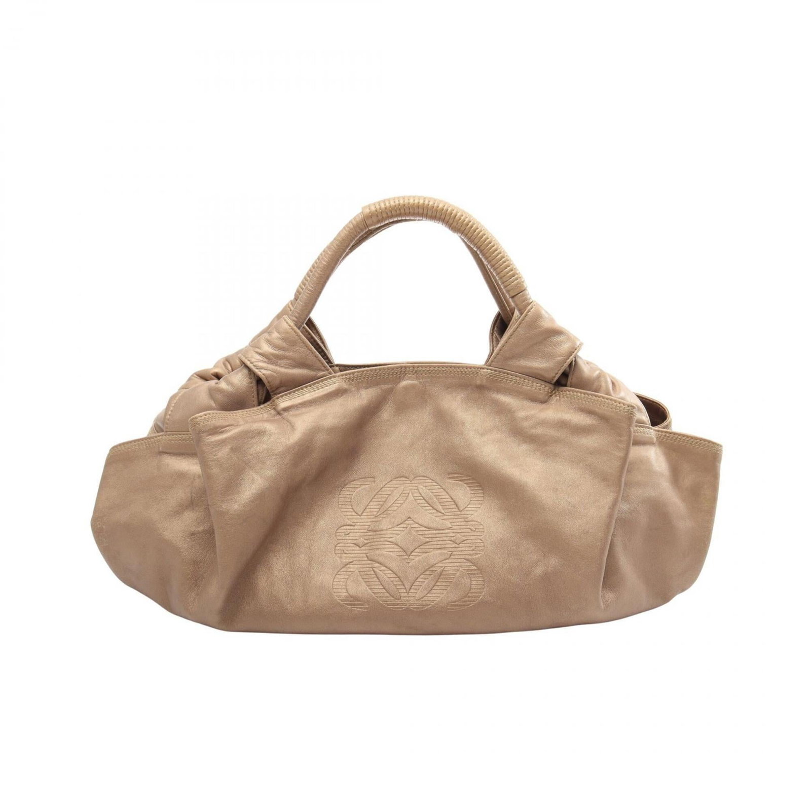Handbag Leather Handbag: Handbag Leather Handbag Gold leather handbag with a classic design, measuring 26cm x 55cm x 16cm. The bag's gold color and premium leather material make it a stylish and elegant accessory. Its signatu