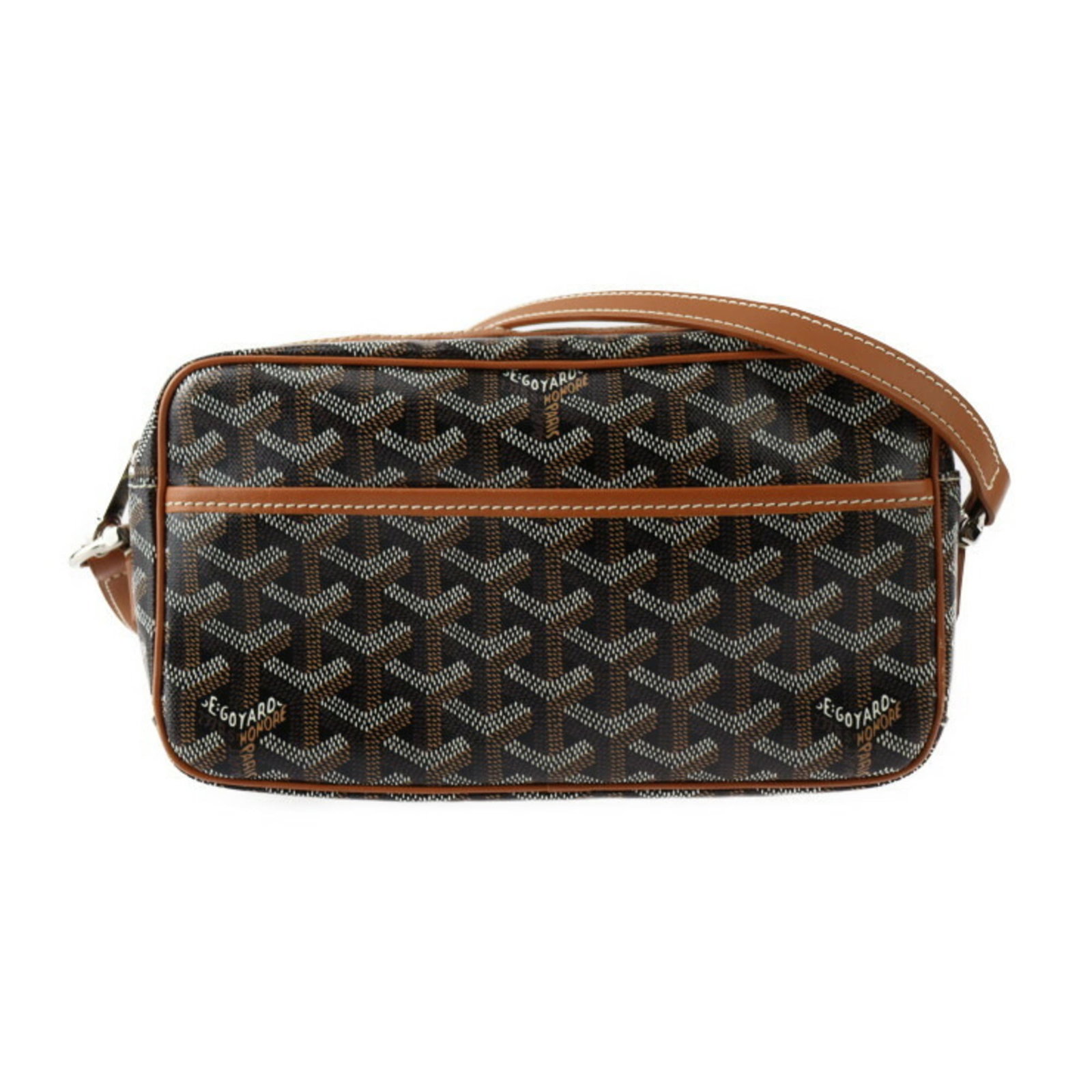 PVC Leather Goyard Shoulder Bag: PVC Leather Goyard Shoulder Bag PVC Leather Goyard Shoulder Bag - A stylish and modern take on the classic Cap Vert design, this shoulder bag features a unique blend of PVC and leather materials in