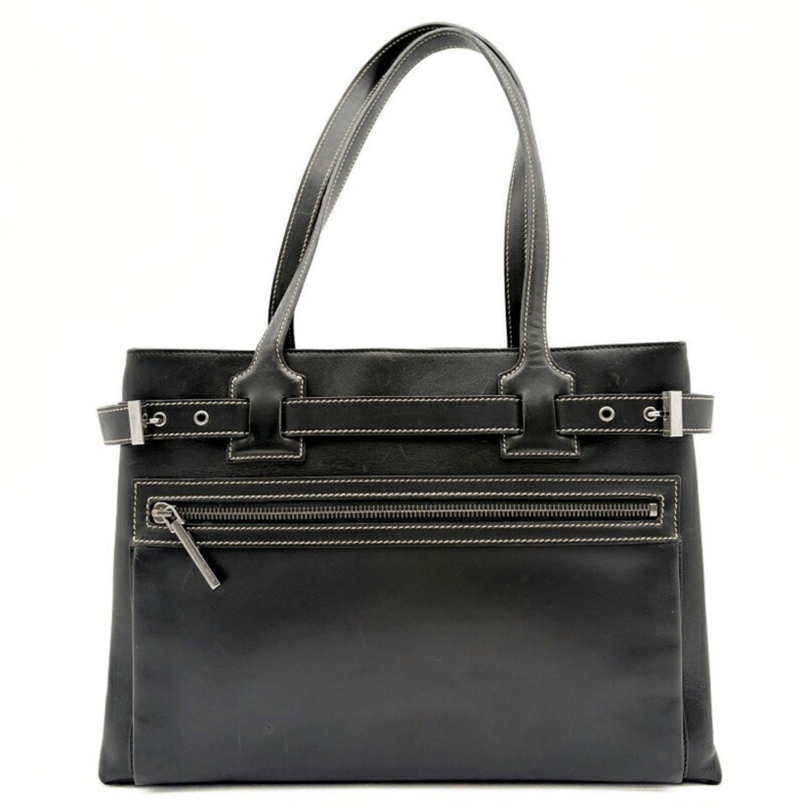 Gucci Tote Bag Leather: Gucci Tote Bag Leather Black leather tote bag from Gucci, measuring 23cm x 32cm x 8cm, with a classic design that exudes timeless elegance. This luxurious tote features high-quality leather