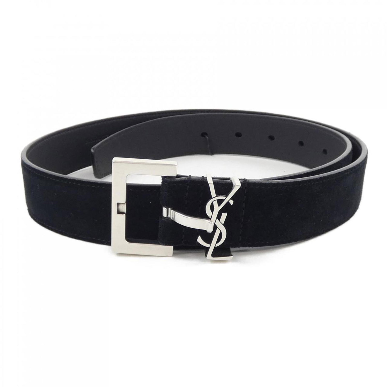 Standard Saint Laurent Belt: Standard Saint Laurent Belt Black Saint Laurent belt with a sleek 3cm width, available in lengths of 75.5cm to 85.5cm. This standard belt features a classic design that complements a variety of