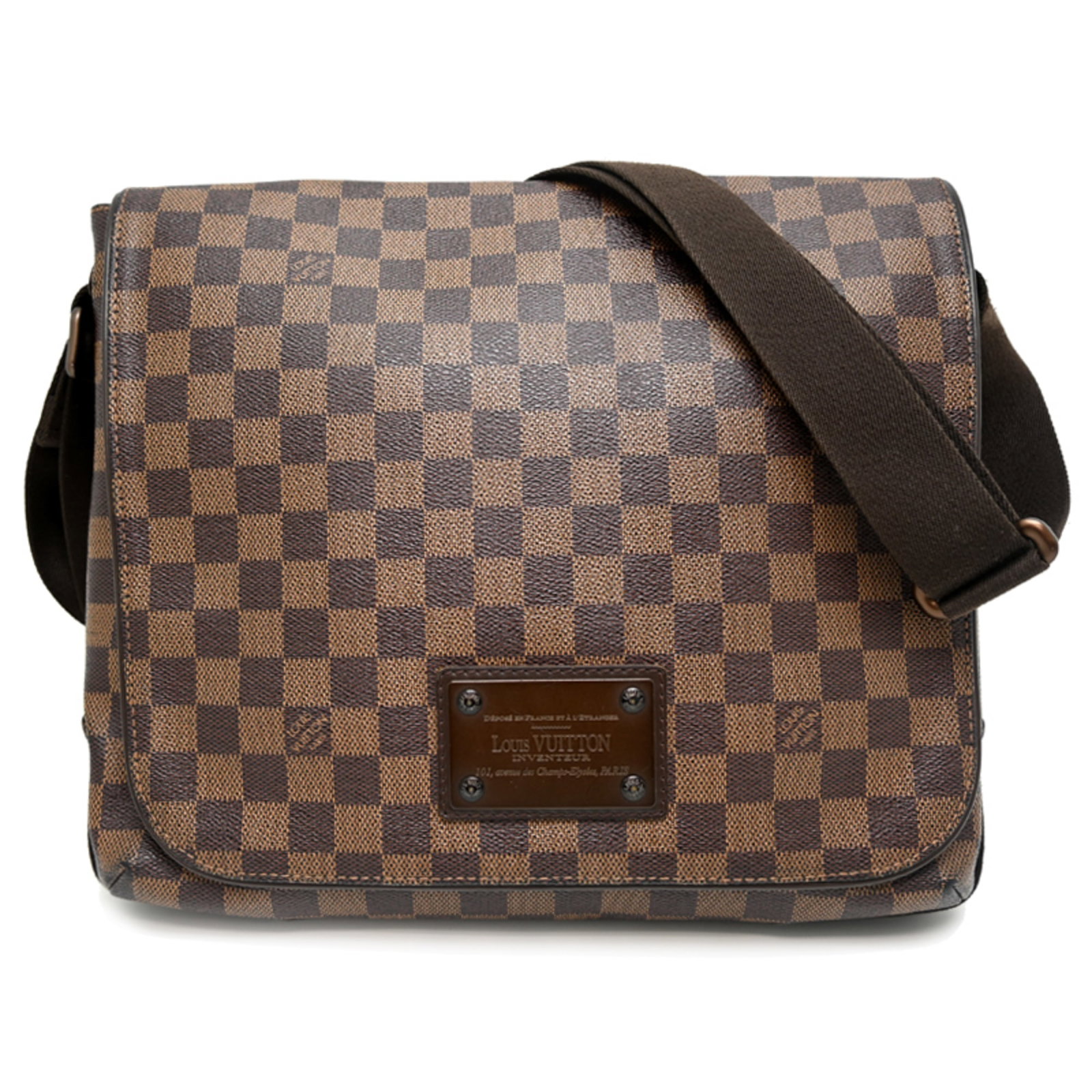 Shoulder Bag Damier Canvas By Louis Vuitton: Shoulder Bag Damier Canvas By Louis Vuitton Damier Canvas by Louis Vuitton Shoulder Bag. This iconic shoulder bag features the signature Damier pattern in a rich brown color, crafted from high-quality
