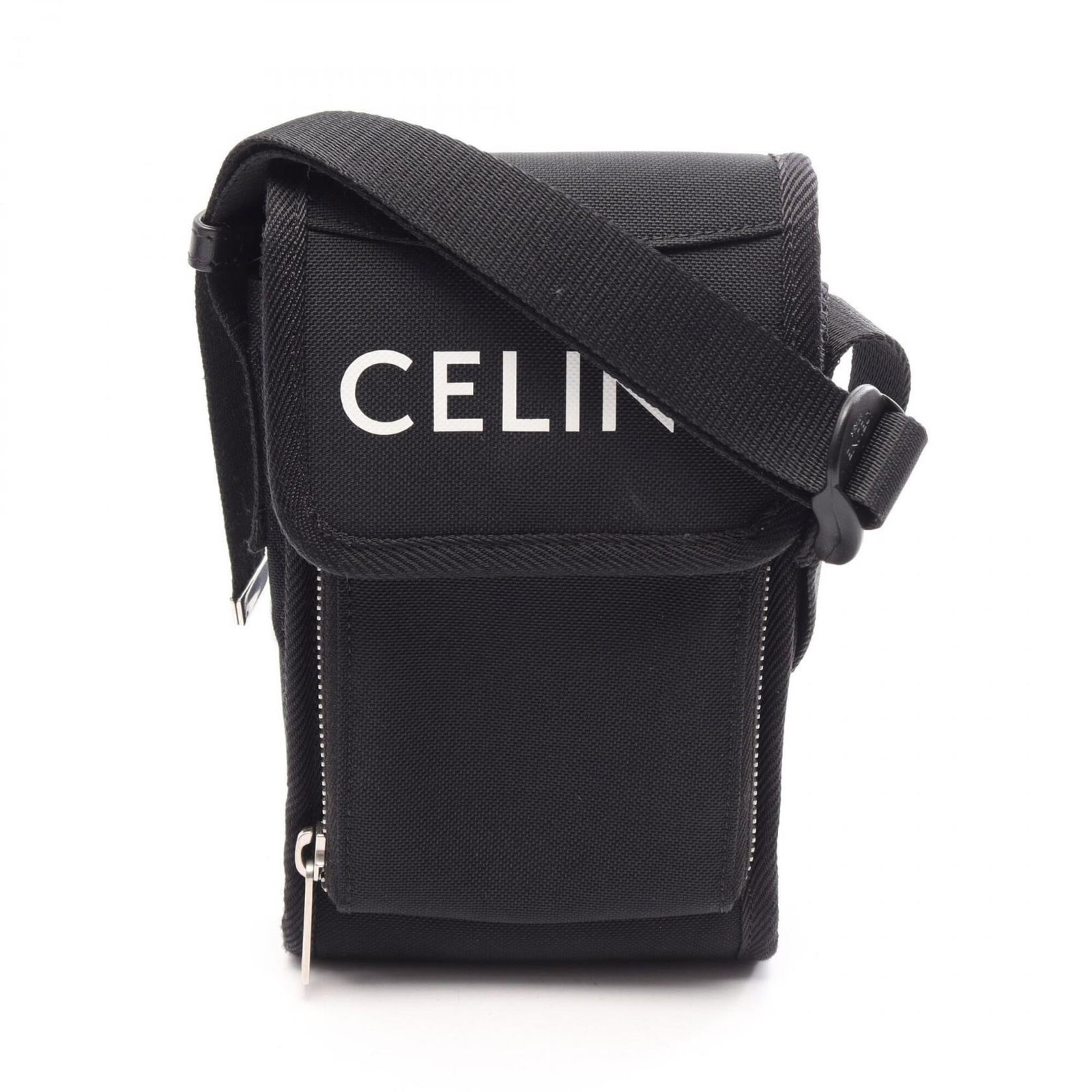 Canvas Celine Handbag Pouch Shoulder: Canvas Celine Handbag Pouch Shoulder Canvas Celine Handbag Pouch Shoulder bag in Black and White. This canvas shoulder bag features a classic design with clean lines and a compact size, making it a