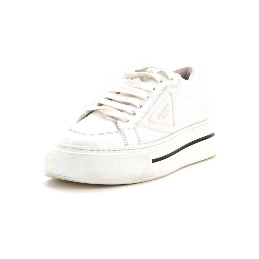 Macro Logo Prada Women's Leather Re Nylon Sneakers (1 of 6)