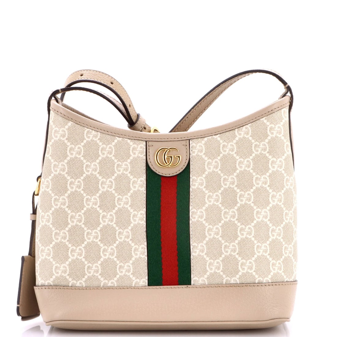 Open Bucket Bag Small Leather Coated GG Gucci Canvas: Open Bucket Bag Small Leather Coated GG Gucci Canvas Small Leather Coated GG Gucci Canvas Open Bucket Bag, featuring a neutral exterior with a canvas-coated leather finish and gold hardware. This styl