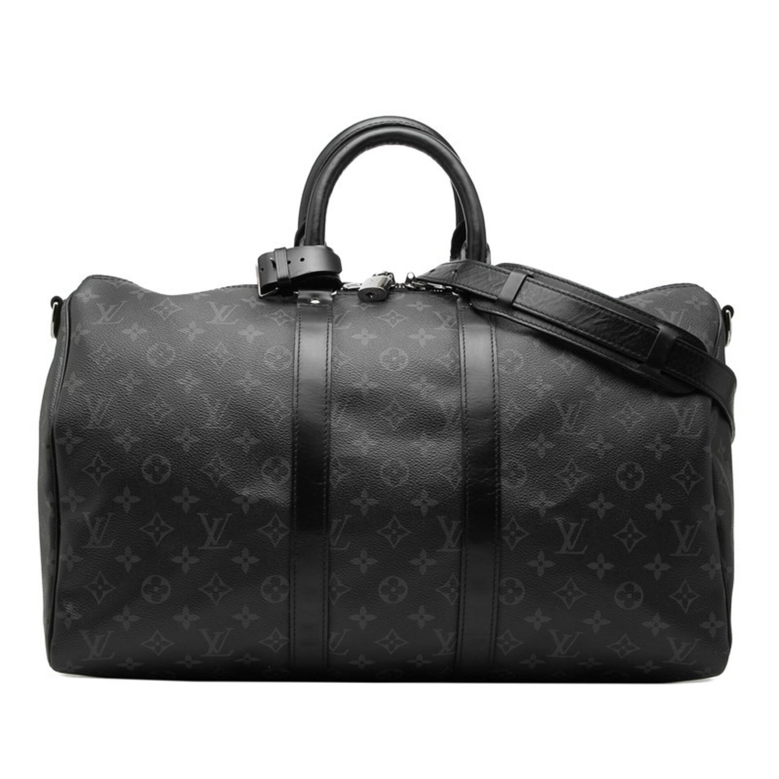 Boston Bag Handbag Pvc Leather Louis Vuitton: Boston Bag Handbag Pvc Leather Louis Vuitton Boston Bag Handbag Pvc Leather Louis Vuitton - A stylish and versatile shoulder bag with a classic design, featuring a signature Monogram Eclipse pattern
