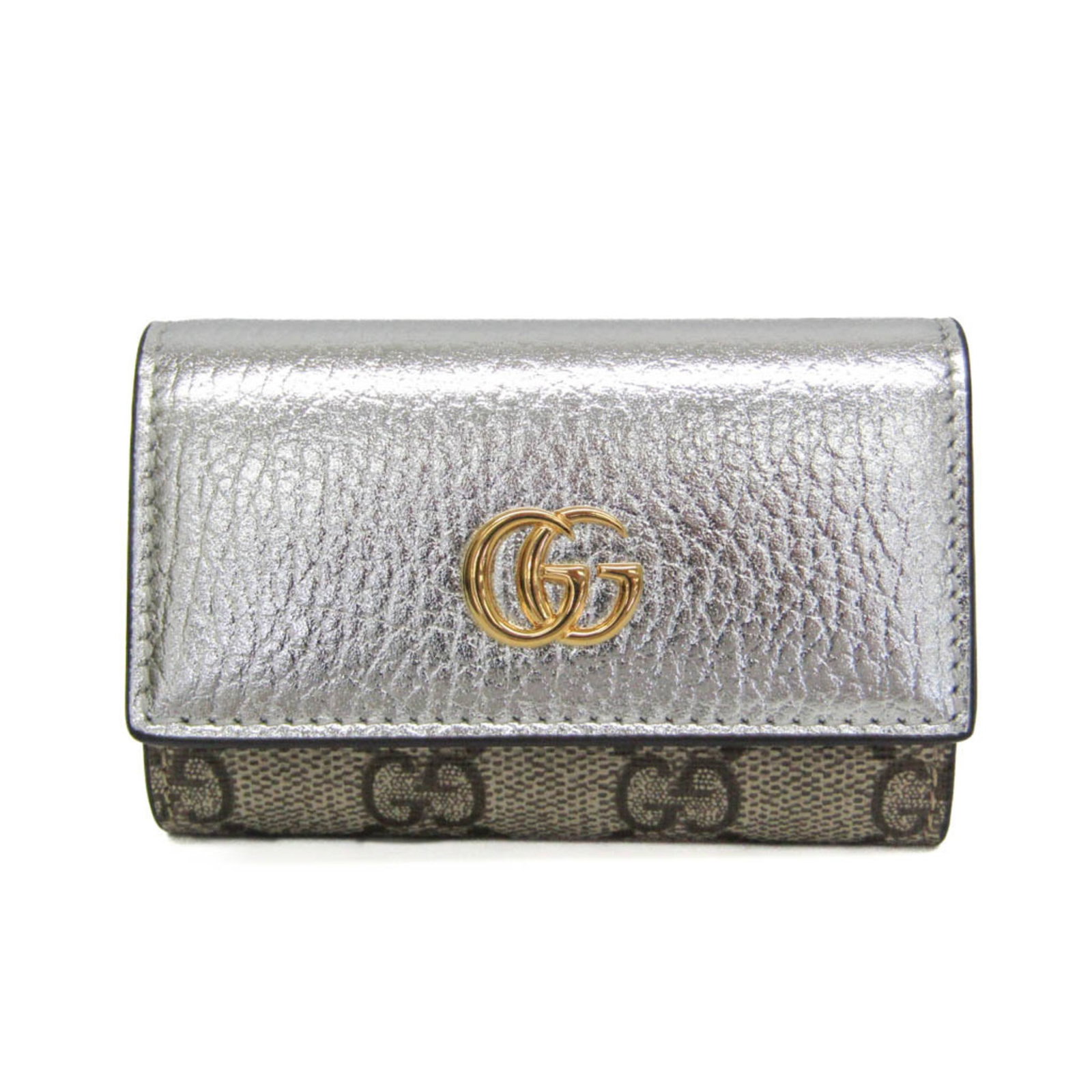 Gucci Keycase Leather Gg Supreme: Gucci Keycase Leather Gg Supreme The Gucci Keycase Leather GG Supreme is a stylish and functional accessory, featuring a sleek beige and silver design with 6 key hooks. Made from high-quality