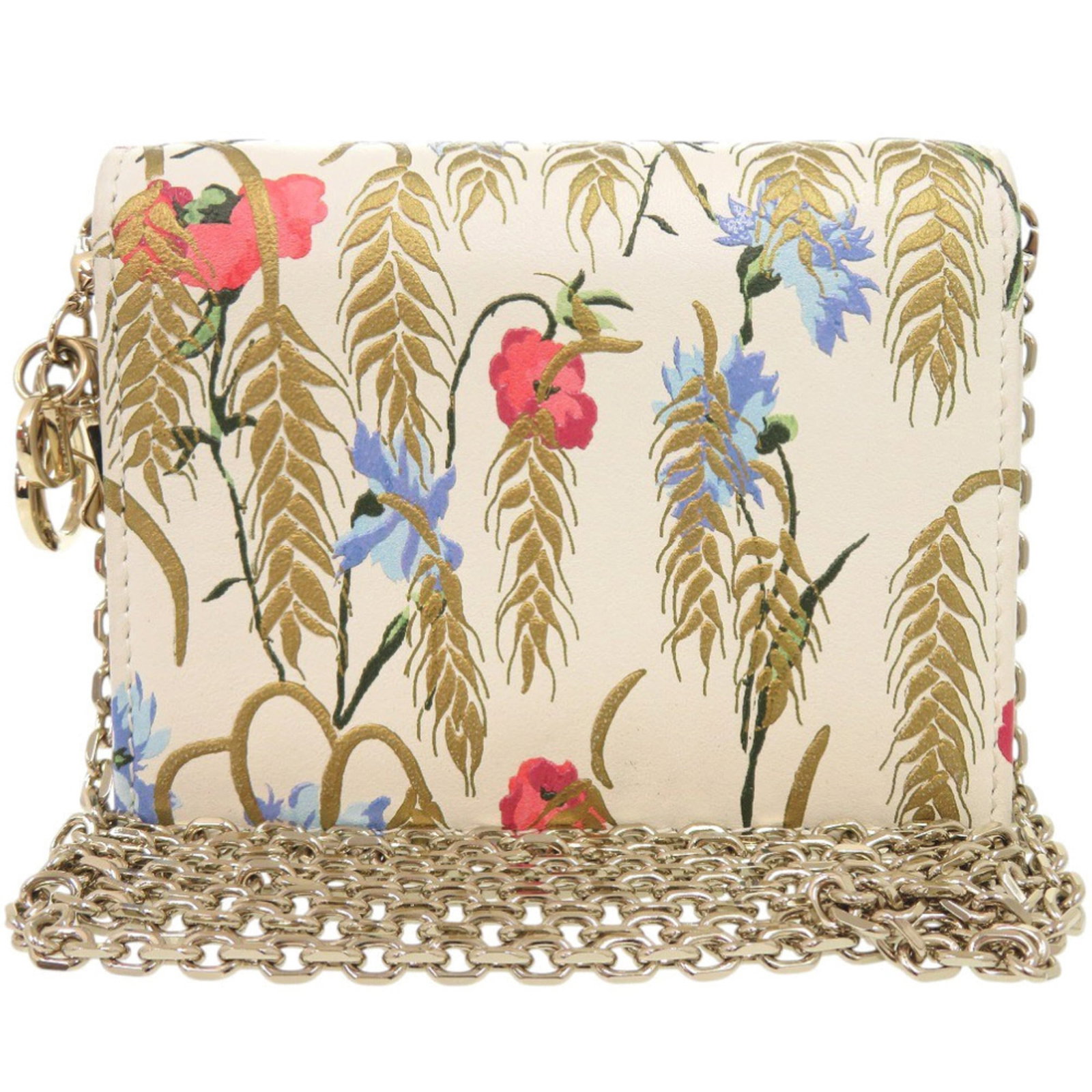 Shoulder Bag Leather Christian Dior: Shoulder Bag Leather Christian Dior Ivory leather shoulder bag from Christian Dior, featuring a card holder and adjustable shoulder strap. Made from high-quality leather, this bag boasts a sleek and