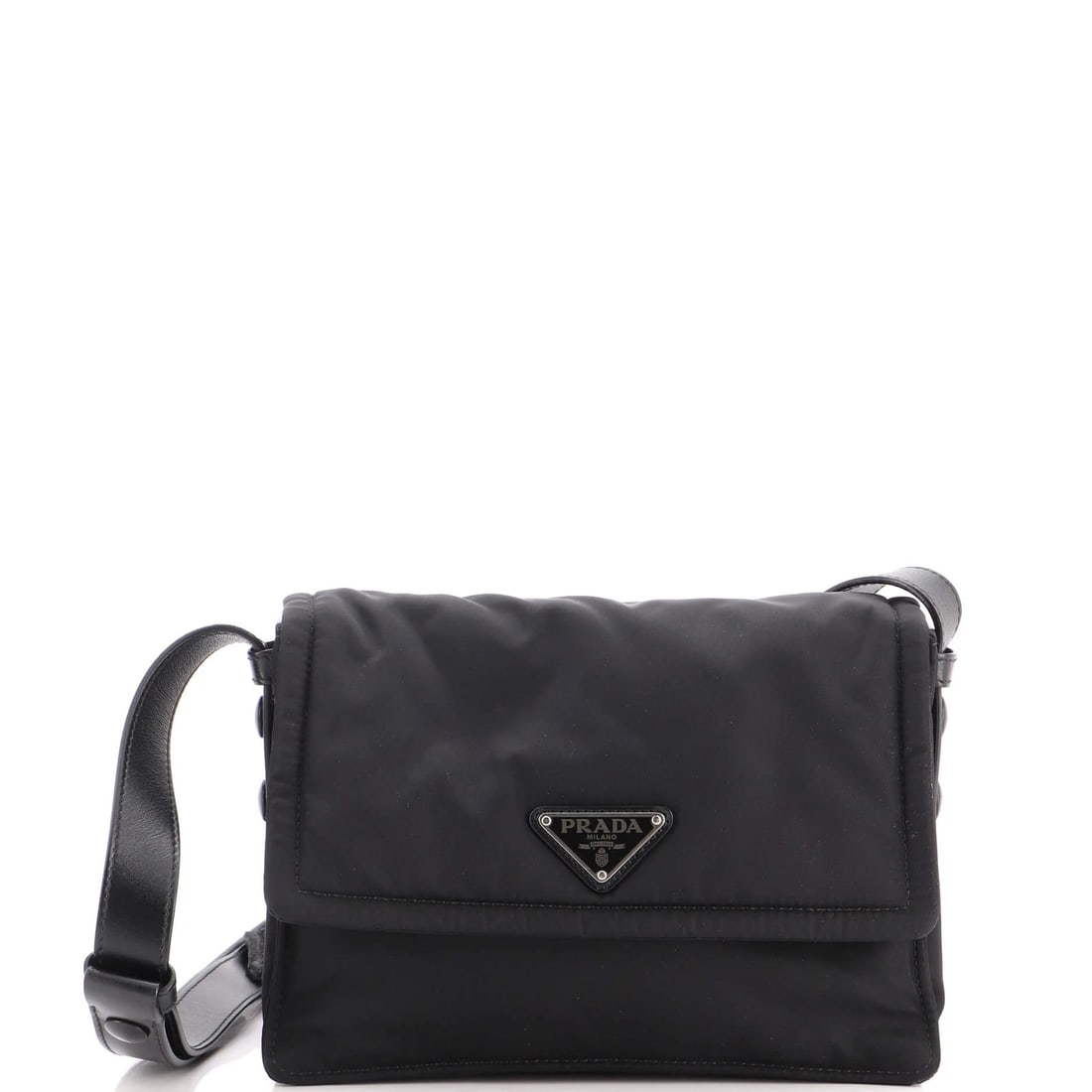 Padded Flap Re Nylon Small Padded Shoulder Bag: Padded Flap Re Nylon Small Padded Shoulder Bag Small Padded Flap Re Nylon Cross Body Bag in Black. This Prada small padded flap shoulder bag features a durable nylon exterior and interior, with a