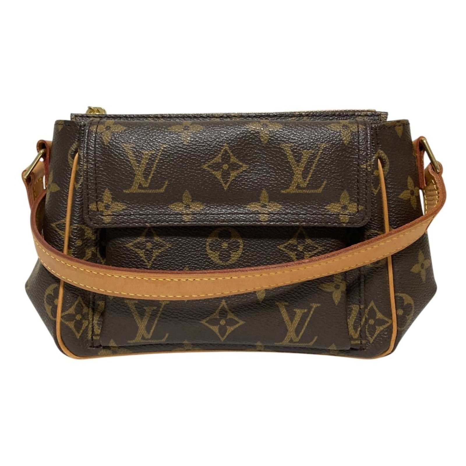 Shoulder Bag Monogram Louis Vuitton: Shoulder Bag Monogram Louis Vuitton The Louis Vuitton Monogram Shoulder Bag boasts a classic design with a timeless monogram pattern in rich brown. Measuring 12cm x 22cm x 9cm, this stylish bag is