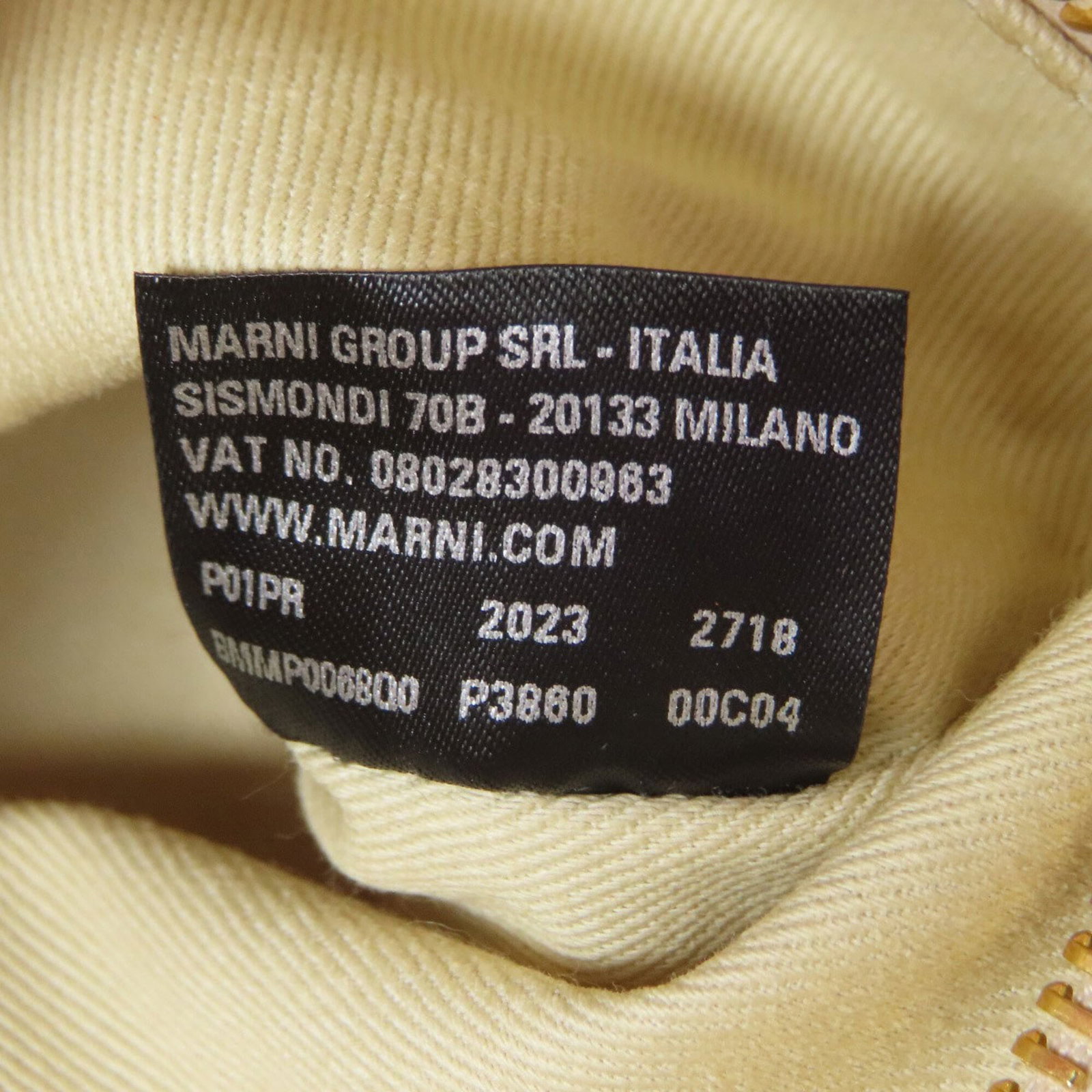 Handbag Raffia Leather Marni - 8