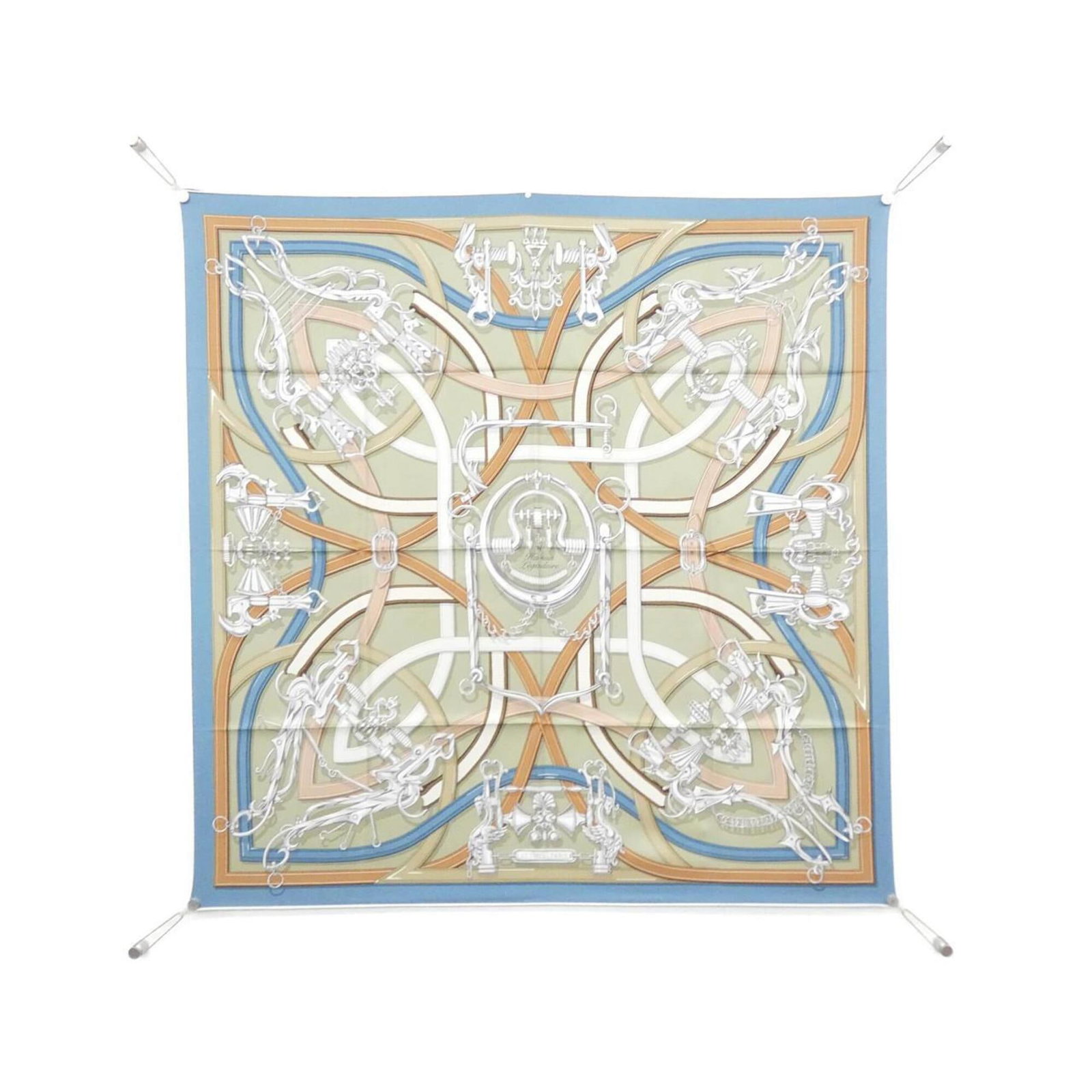 Silk Hermes Scarf: Silk Hermes Scarf Silk from the renowned French fashion house, this 90cm x 90cm blue jean and multi-color silk scarf is a timeless accessory for any occasion. Made from high-quality silk, its 90cm x