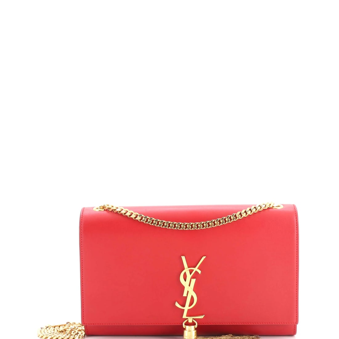 Monogram Leather Classic Medium Crossbody Tassel Bag Saint Laurent: Monogram Leather Classic Medium Crossbody Tassel Bag Saint Laurent Red Saint Laurent Classic Monogram Tassel Crossbody Bag in Medium Leather. This iconic crossbody bag features a classic monogram