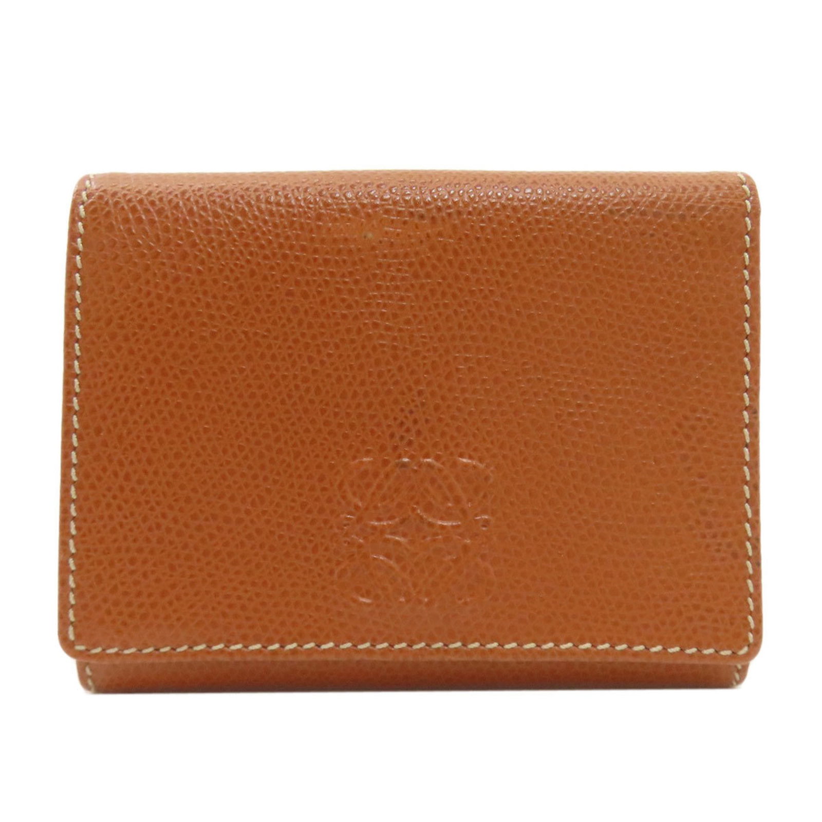 Loewe Wallet (Bi-Fold) Leather: Loewe Wallet (Bi-Fold) Leather Loewe bi-fold leather wallet in brown, measuring 9cm x 11cm x 1.5cm, offering a compact and stylish storage solution. Made from high-quality leather, this wallet