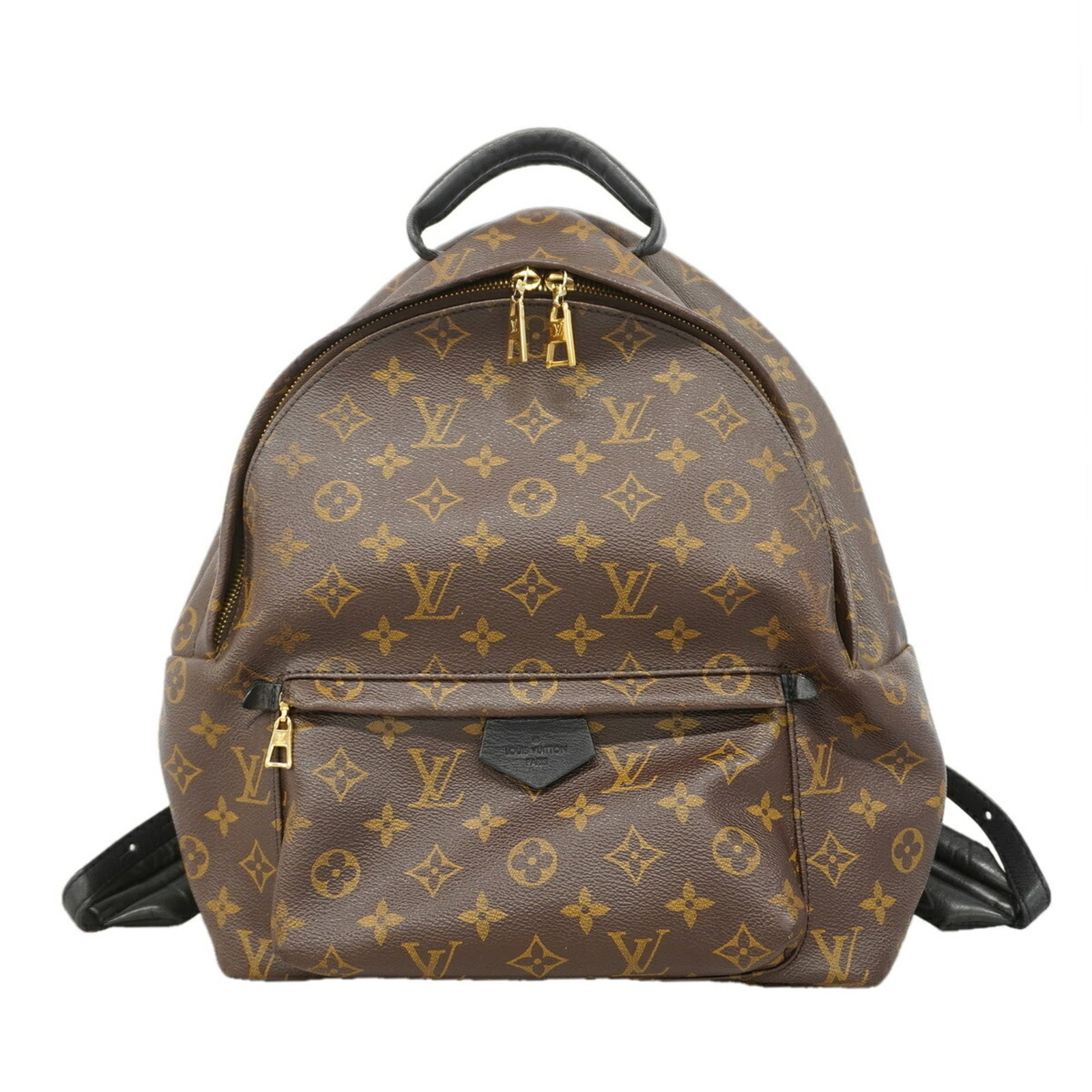 Louis Vuitton Backpack: Louis Vuitton Backpack Brown Louis Vuitton Backpack with classic design and timeless style. Measuring 35cm x 28cm x 11cm, this spacious backpack features a signature monogram pattern and durable