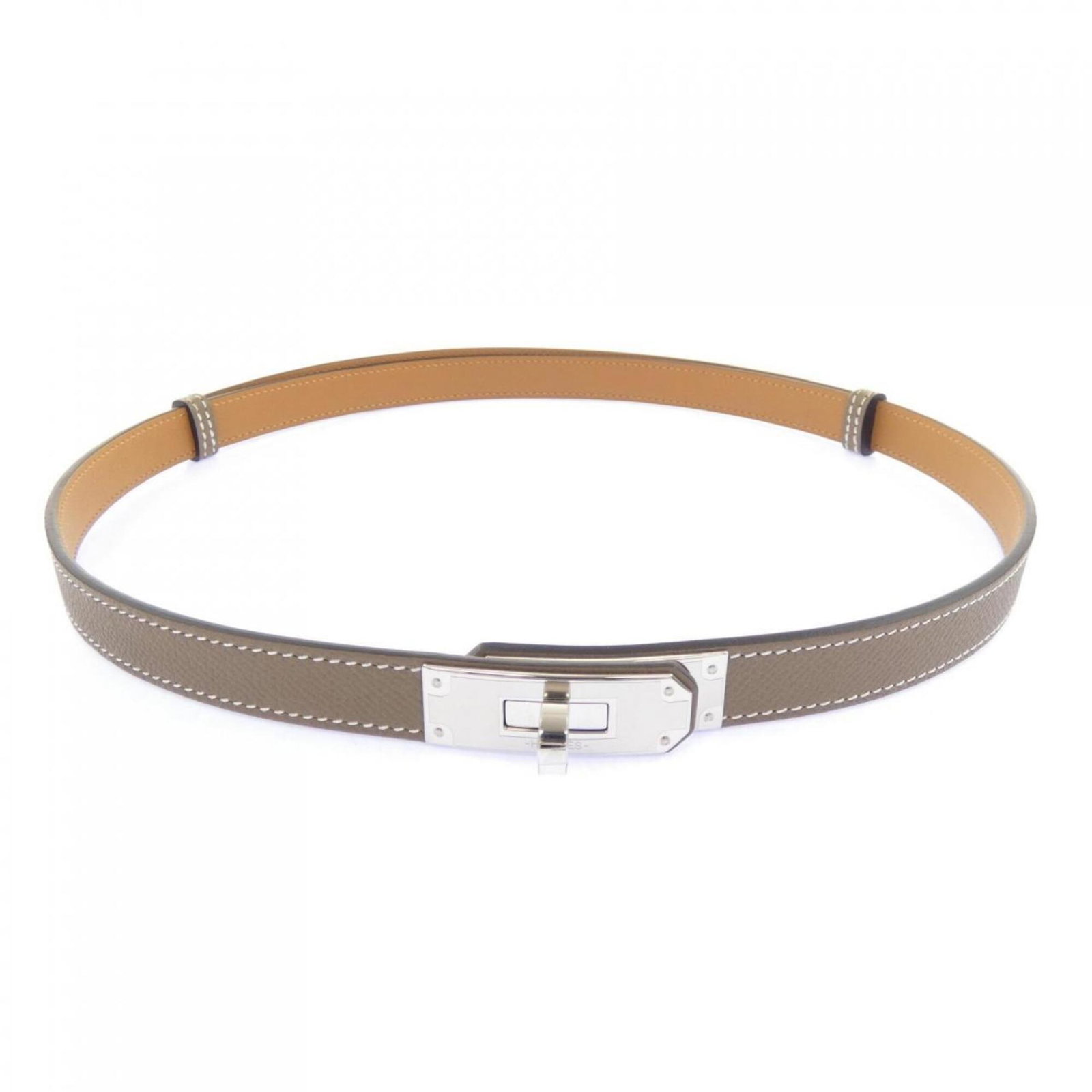 Hermes Standard Belt: Hermes Standard Belt Brown leather standard belt from Hermes, measuring 105.5cm in length. This classic design features a timeless and sophisticated look, perfect for everyday wear. Made from