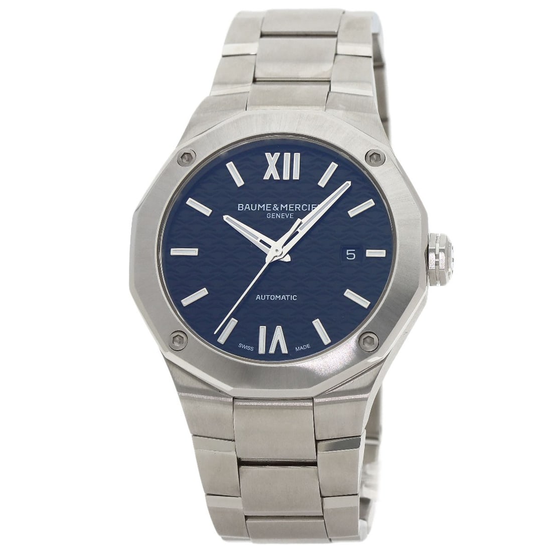 Riviera Watches by Baume Mercier Moa10621 Stainless: Riviera Watches by Baume Mercier Moa10621 Stainless Stainless steel and silver tones come together in the sleek design of the Riviera Watches by Baume Mercier Moa10621, featuring a mechanical automati