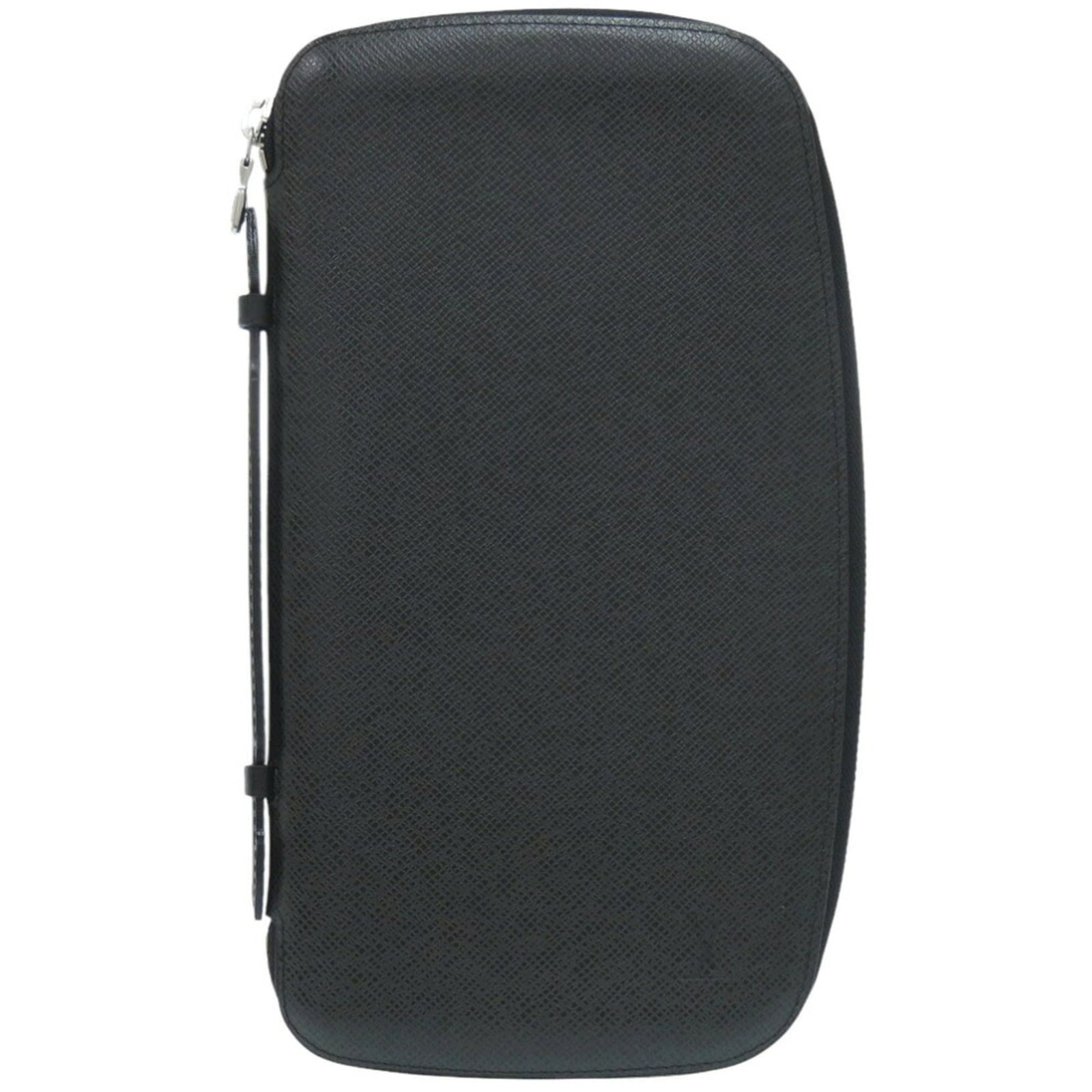 Vuitton Long Wallet Bi Fold Taiga Leather: Vuitton Long Wallet Bi Fold Taiga Leather Taiga leather construction provides a durable and long-lasting finish for this black bi-fold wallet. Measuring 27cm x 15cm x 2cm, it offers a spacious interio